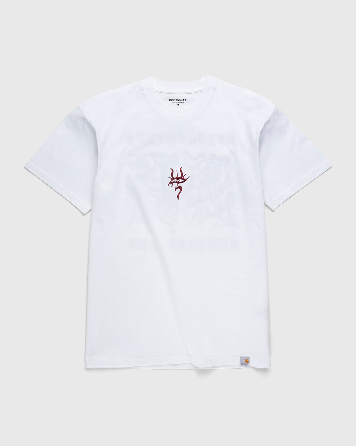 Carhartt WIP x Herrensauna - Logo T-Shirt White Wine Cypress - Clothing - White - Image 2