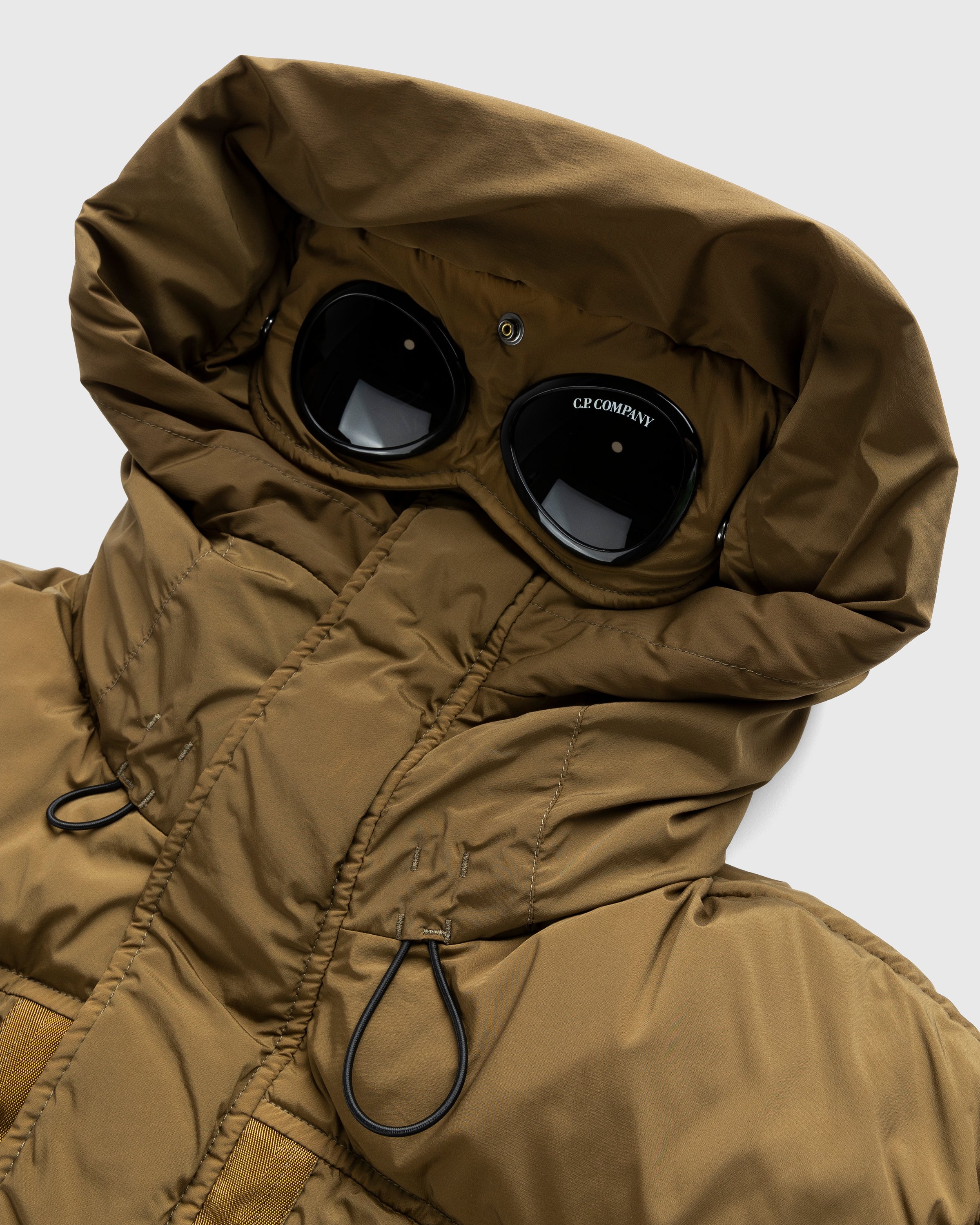 C.P. Company - Nycra-R Goggle Down Jacket Brown - Clothing - Brown - Image 5