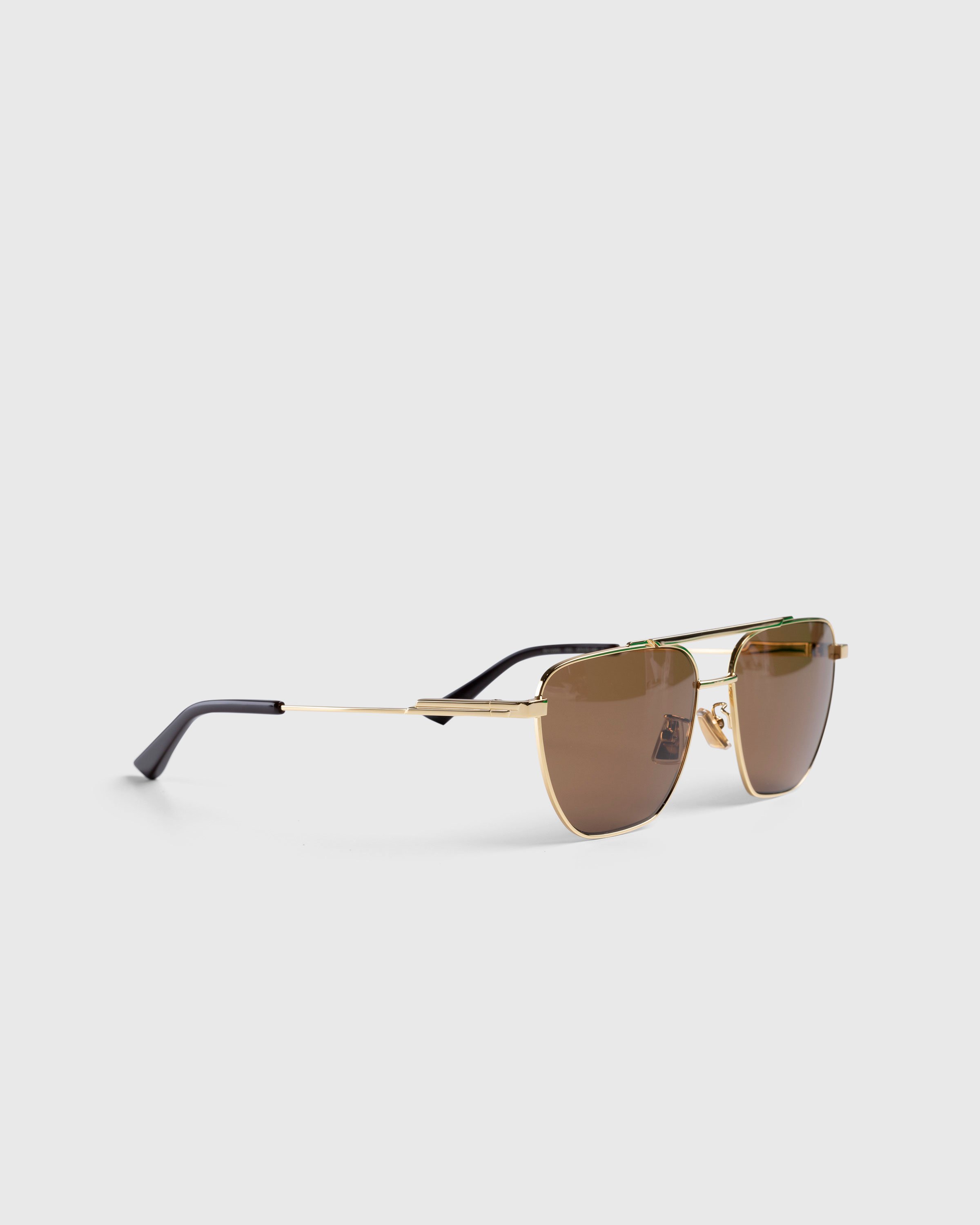 Bottega Veneta - Pilot Square Frame Sunglasses Gold - Accessories - Gold - Image 2