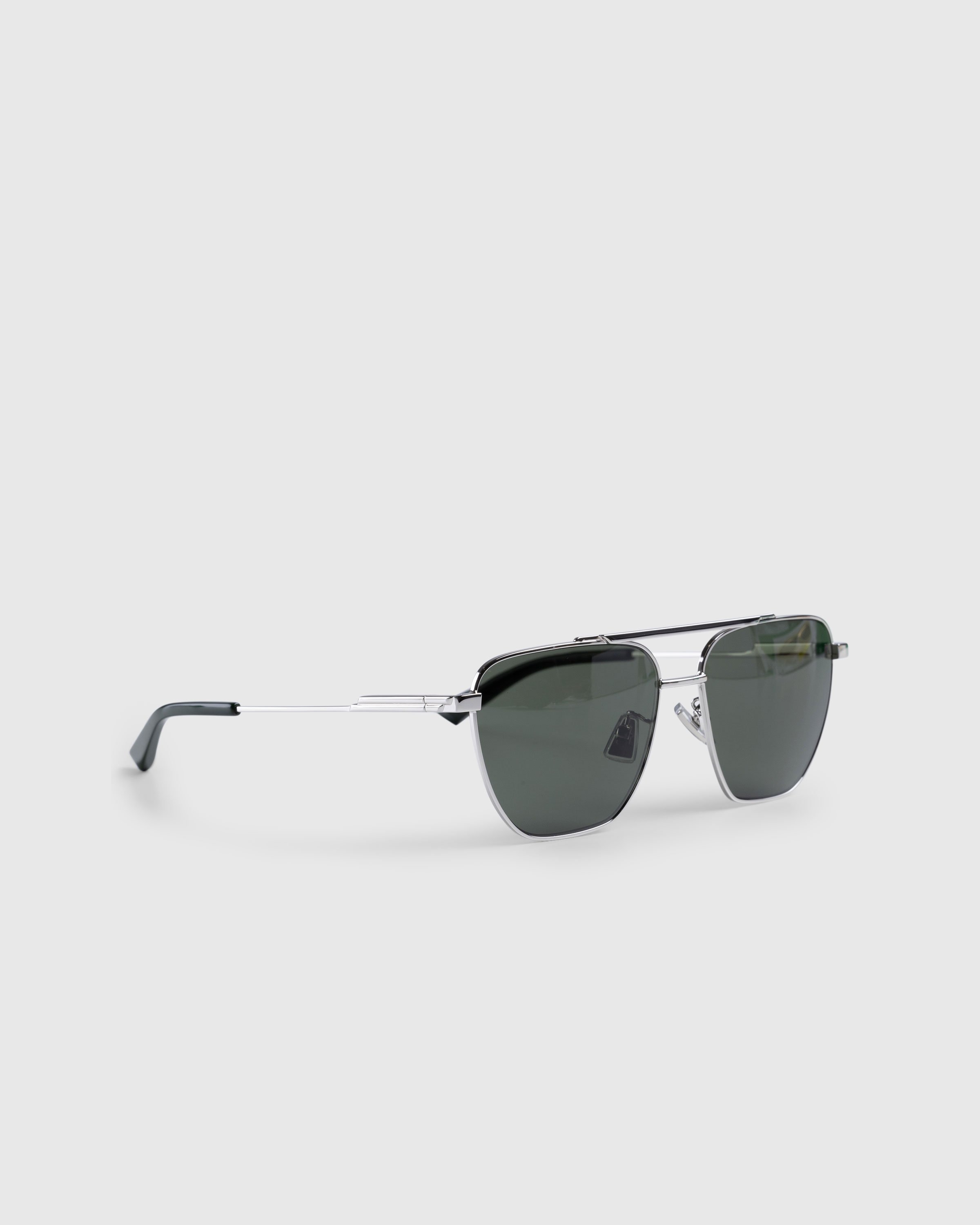 Bottega Veneta - Pilot Square Frame Sunglasses Silver - Accessories - Silver - Image 2