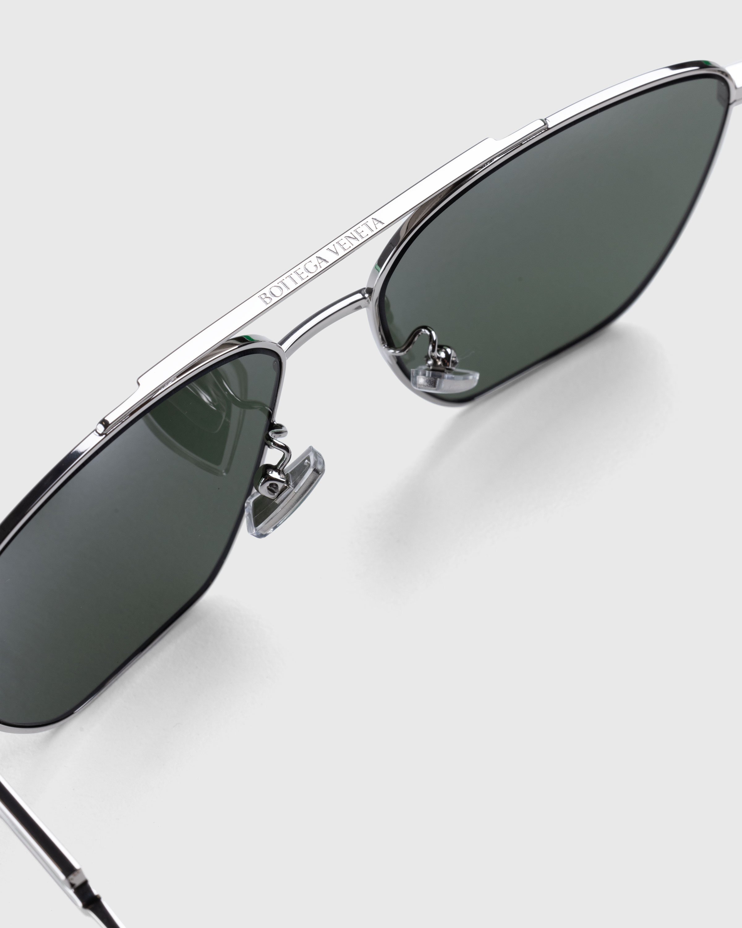 Bottega Veneta - Pilot Square Frame Sunglasses Silver - Accessories - Silver - Image 3