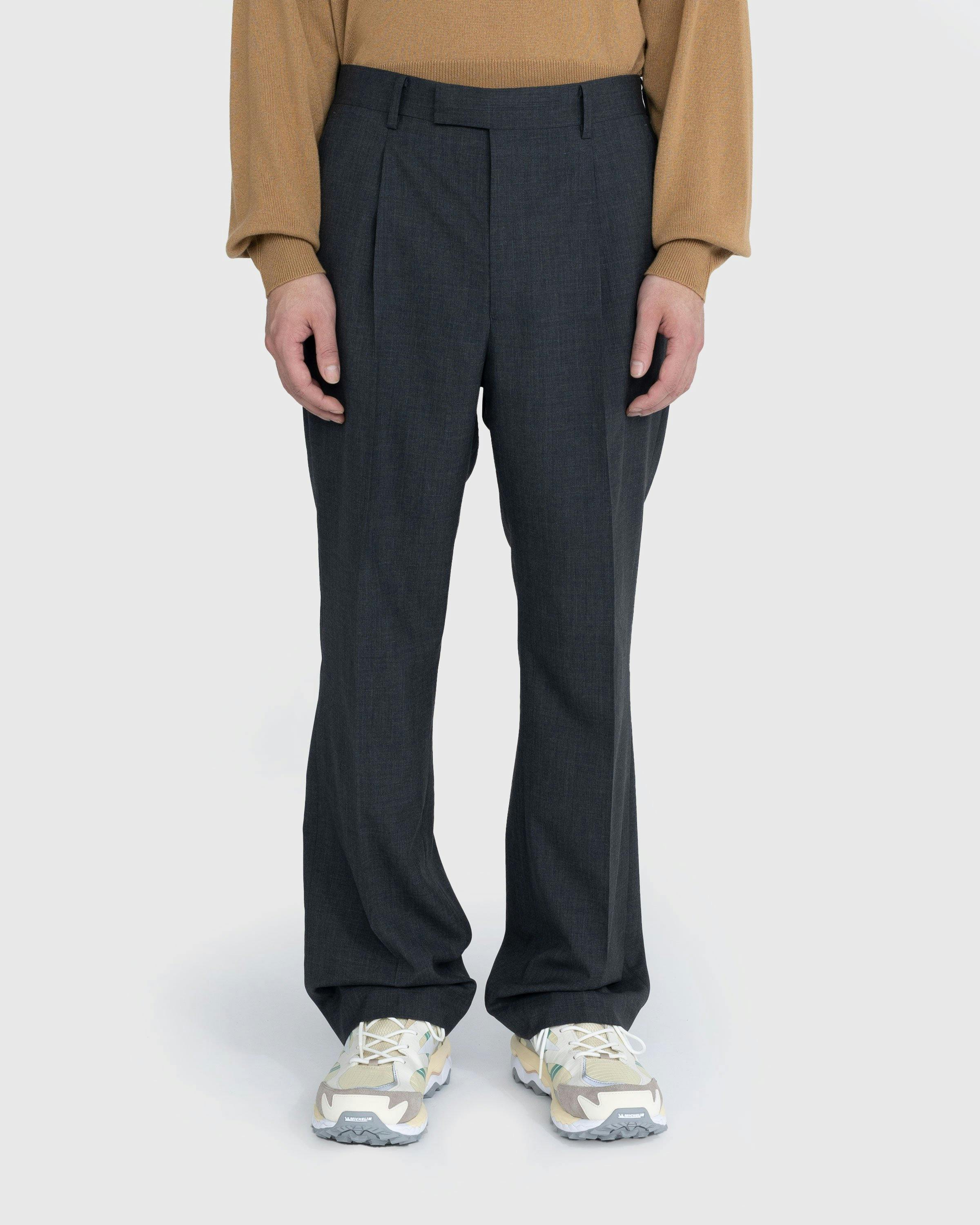 Auralee - Super Fine Tropical Wool Slacks Charcoal - Clothing - Grey - Image 2