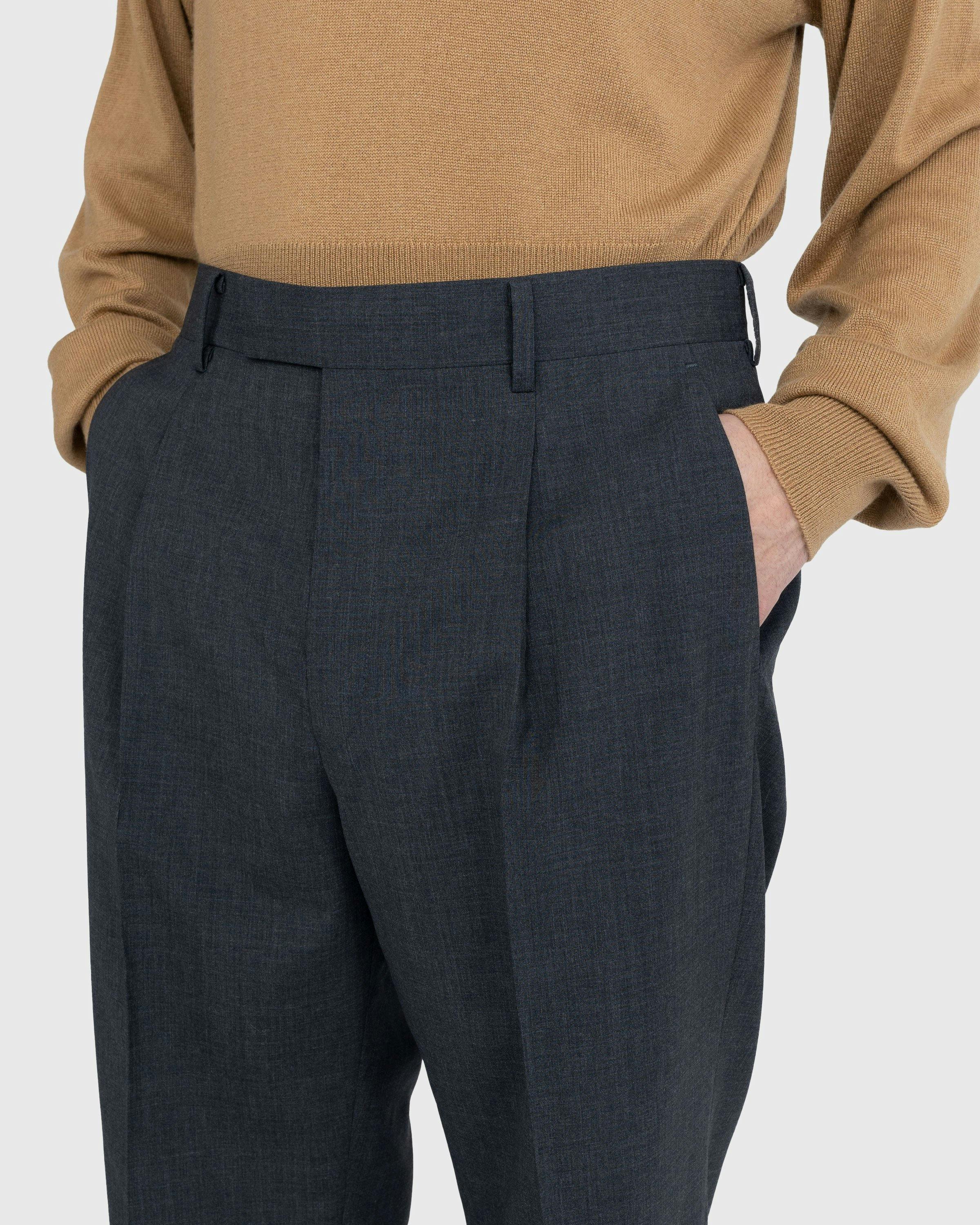 Auralee - Super Fine Tropical Wool Slacks Charcoal - Clothing - Grey - Image 5