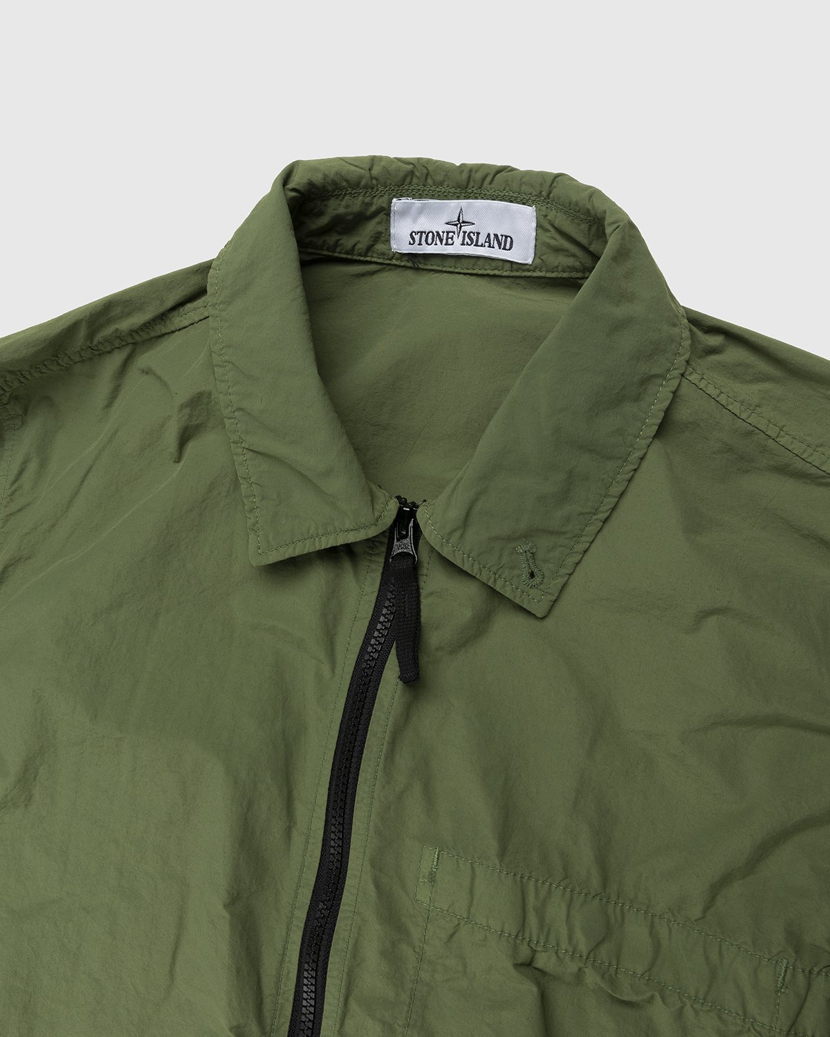 Stone Island - 10502 Garment-Dyed Naslan Light Overshirt Olive - Clothing - Green - Image 3