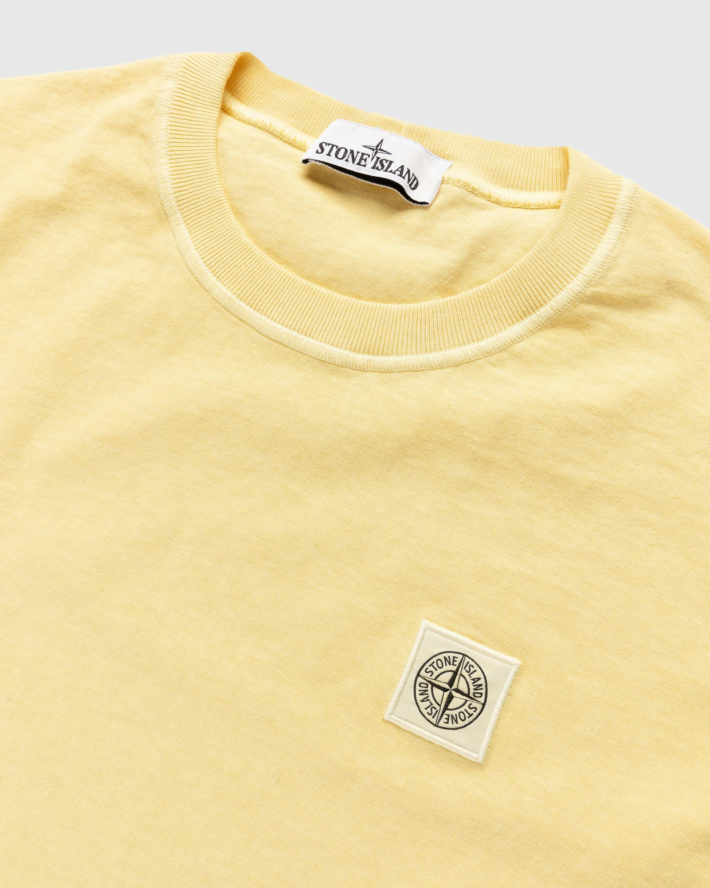 Stone Island - Fissato T-Shirt Butter - Clothing - Yellow - Image 5