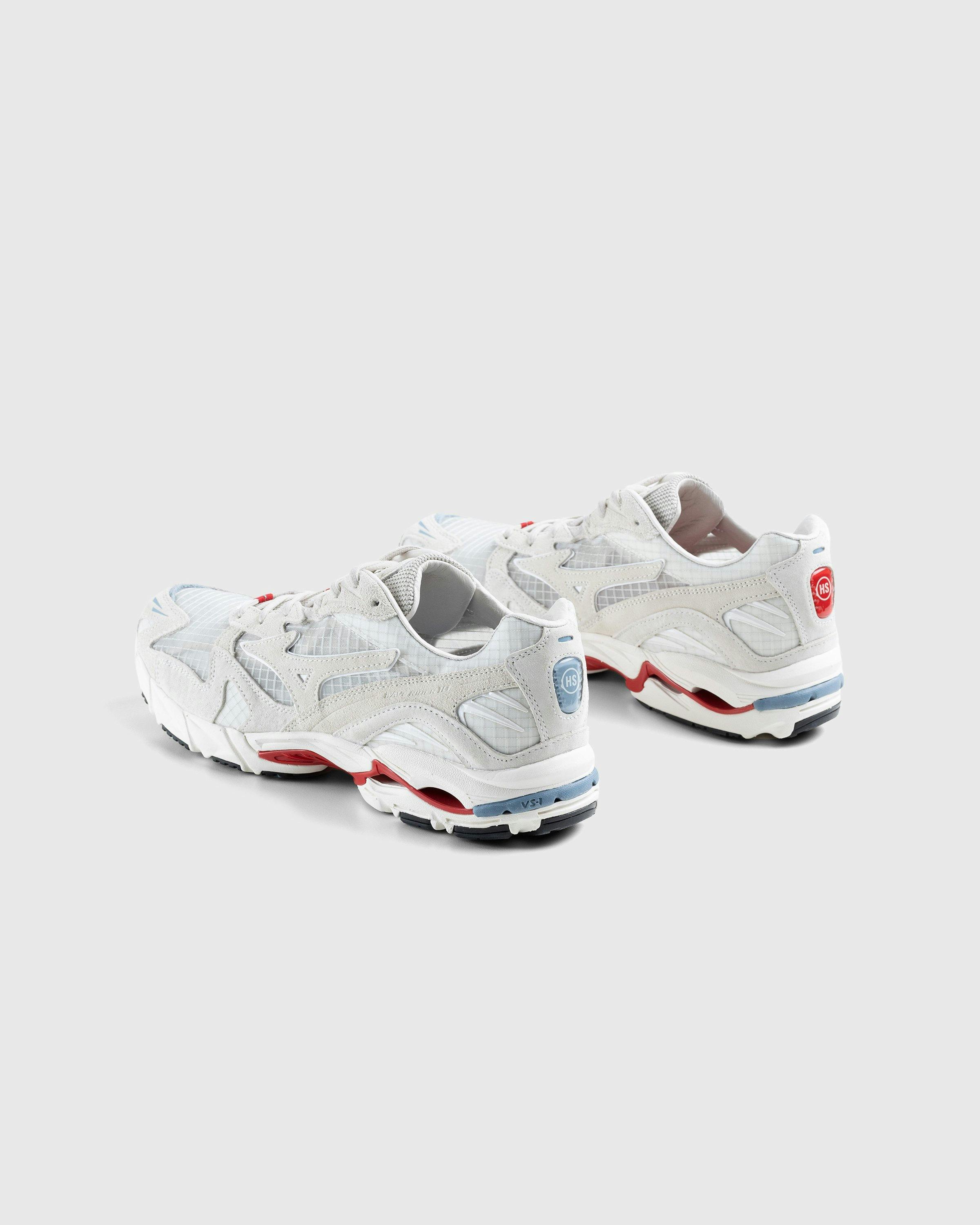 Mizuno x Highsnobiety - Wave Rider 10 White/Red - Footwear - Grey - Image 4