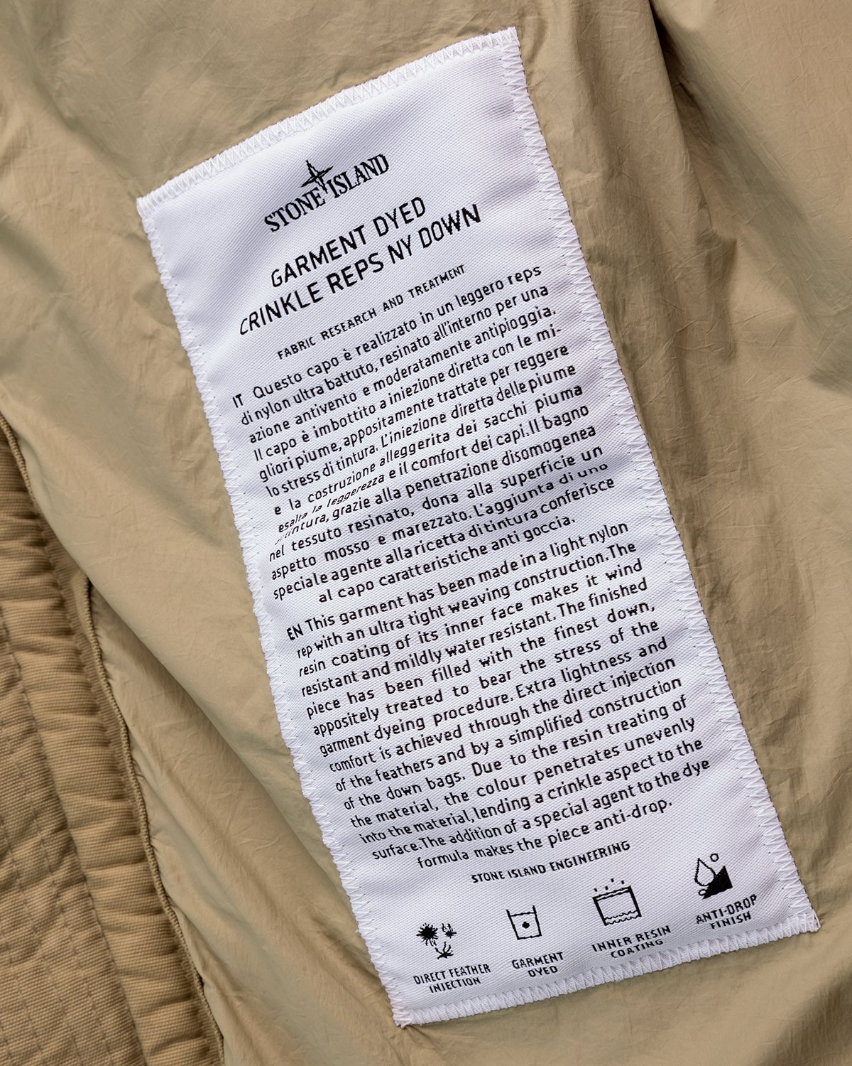 Stone Island - Real Down Jacket Natural Beige - Clothing - Beige - Image 7
