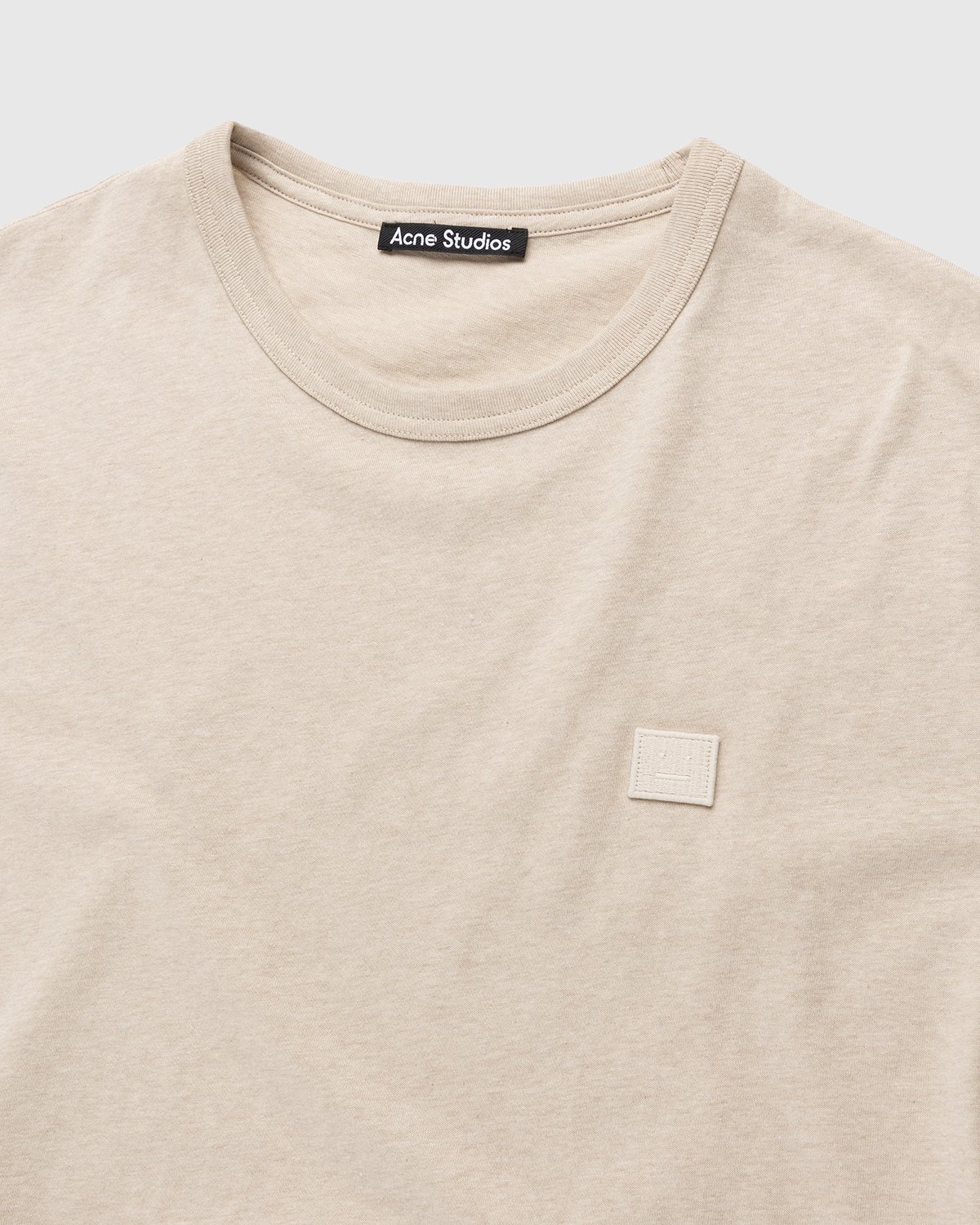 Acne Studios - Relaxed Fit T-Shirt Oatmeal Melange - Clothing - Beige - Image 3