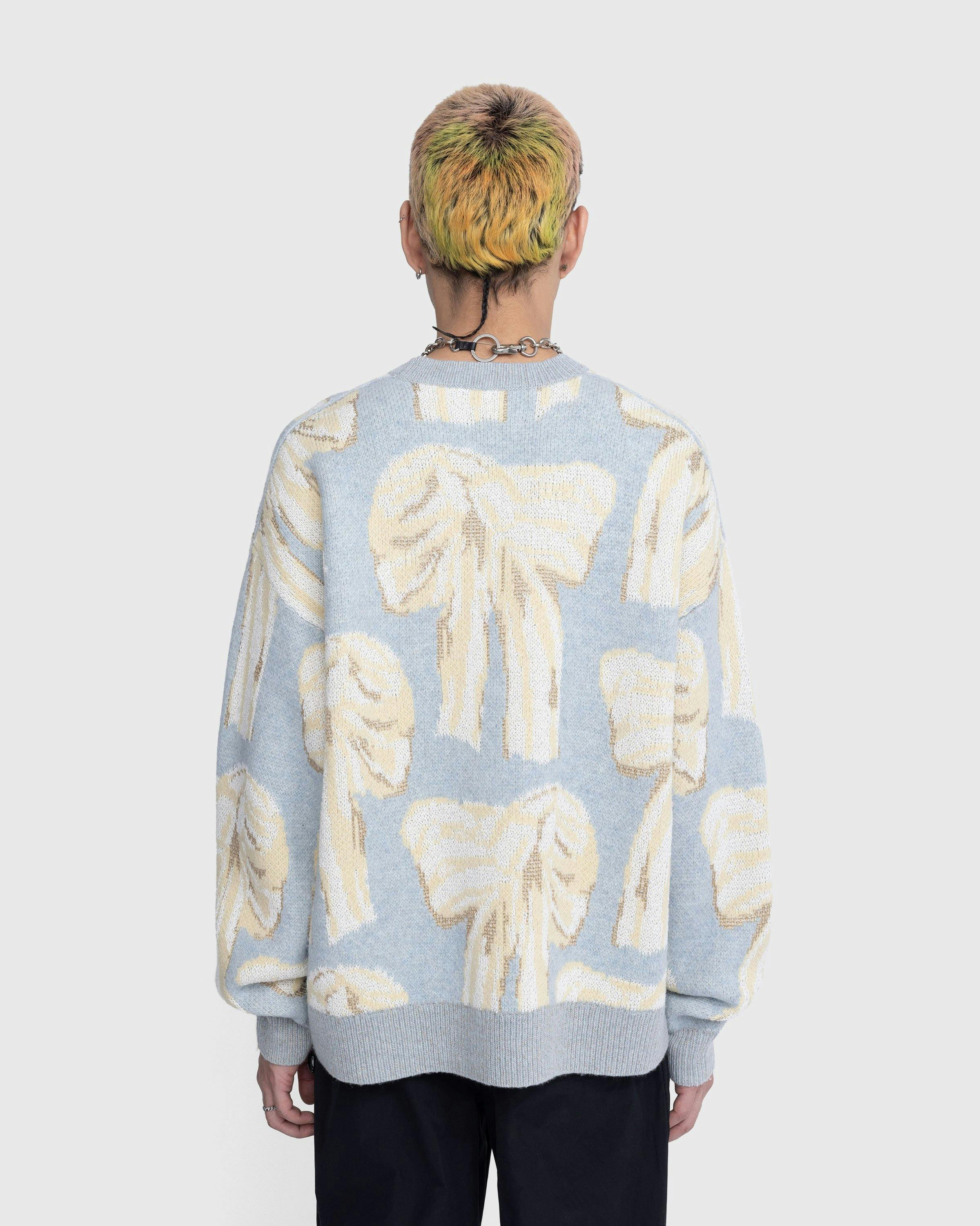 Acne Studios - Jacquard Pattern Crewneck Sweater Blue - Clothing - Blue - Image 3