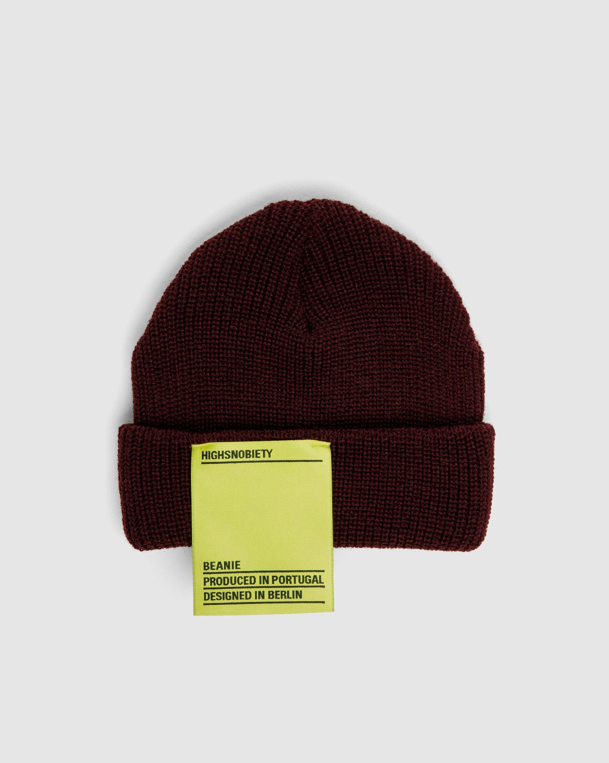 Highsnobiety - Staples Beanie Burgundy - Accessories - Red - Image 2