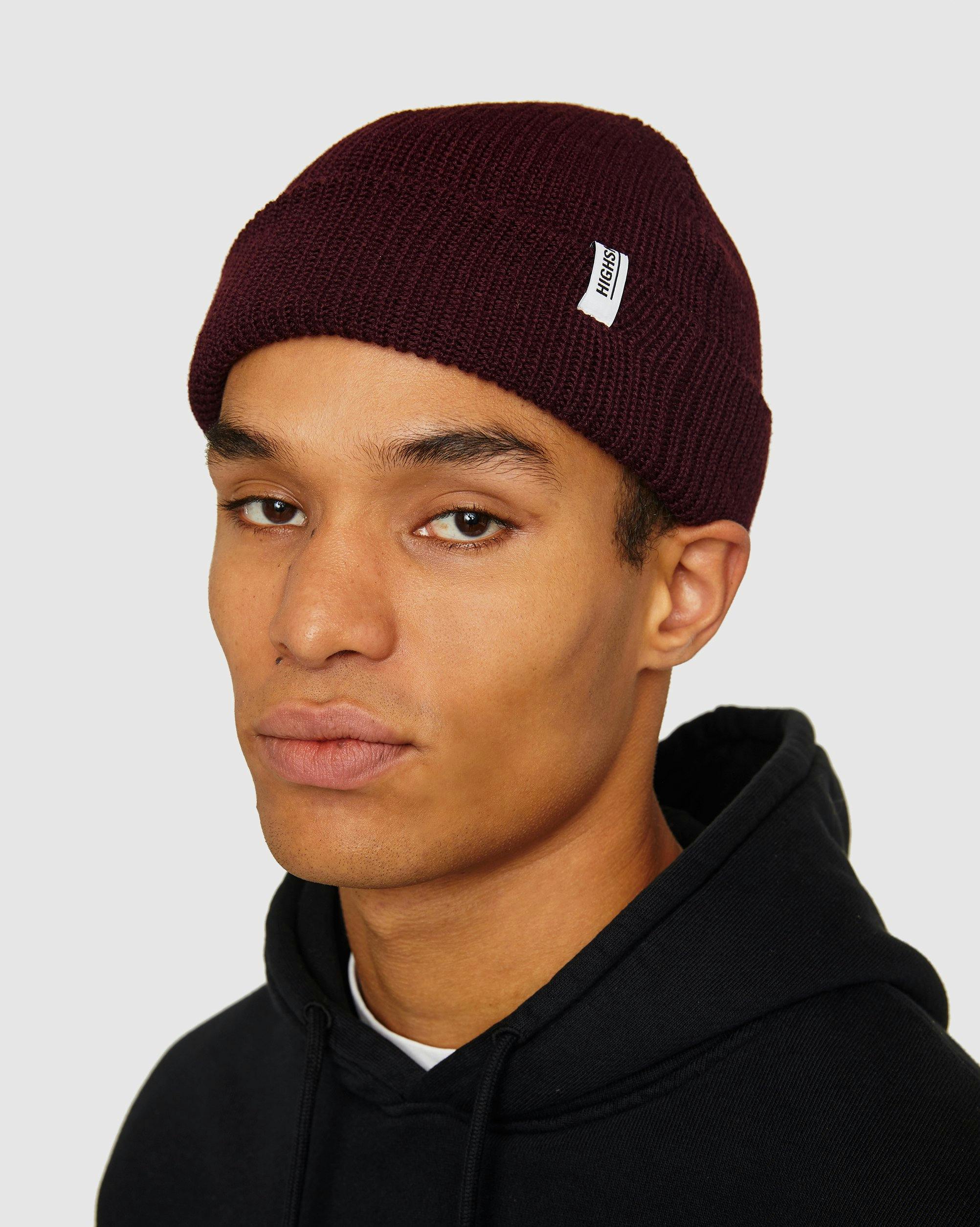 Highsnobiety - Staples Beanie Burgundy - Accessories - Red - Image 3