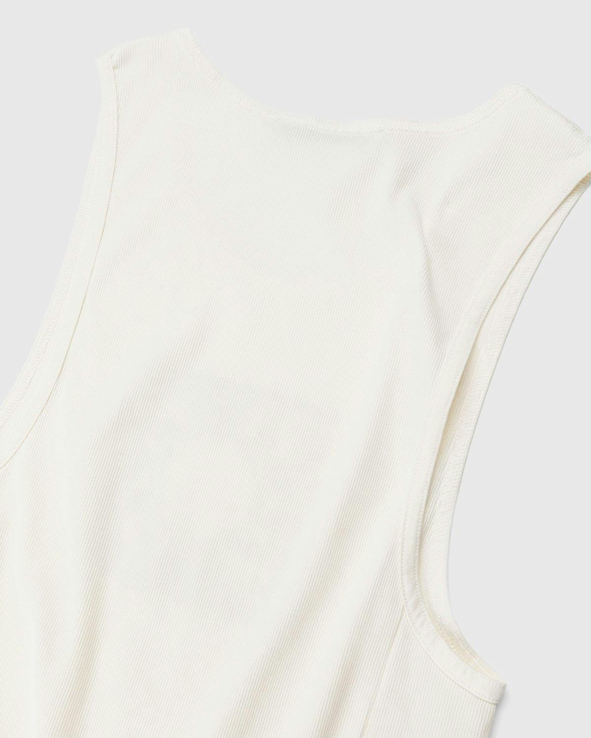 Acne Studios - Ribbed Circus Tank Top Off White - Clothing - White - Image 4