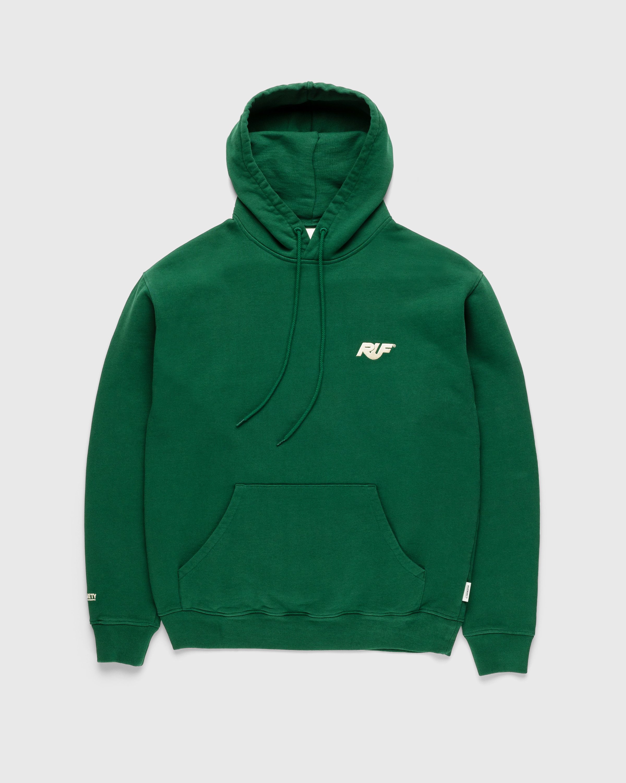RUF x Highsnobiety - Logo Embroidered Hoodie Green - Clothing - Green - Image 2
