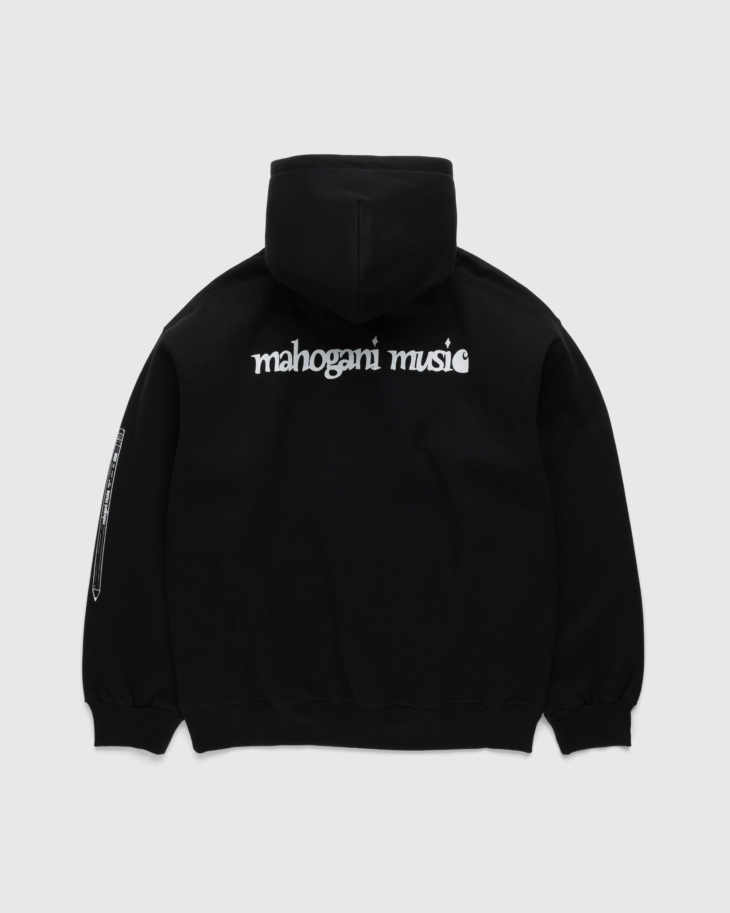 Carhartt WIP - Mahogani Music Hoodie Black/White - Clothing - Black - Image 2