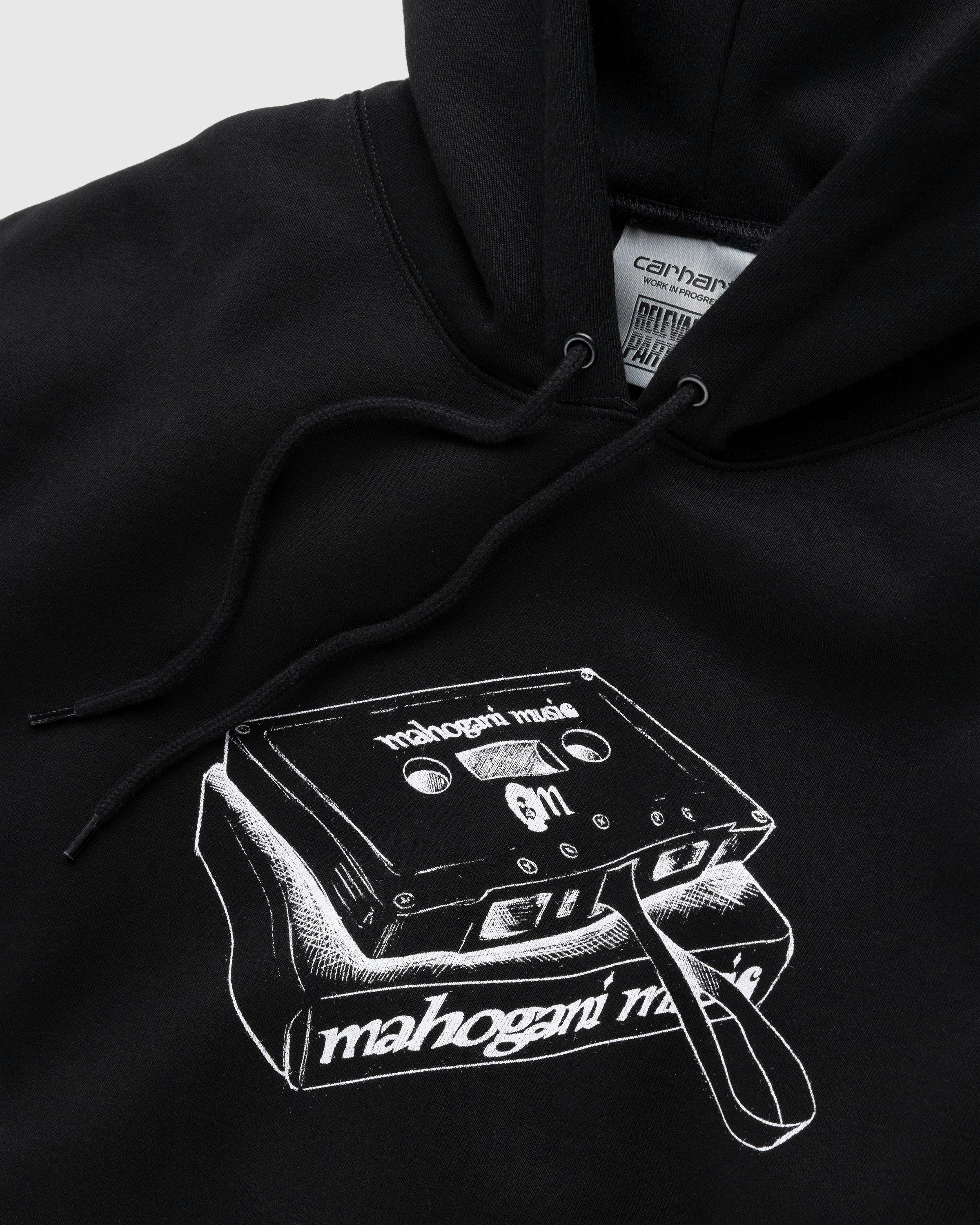 Carhartt WIP - Mahogani Music Hoodie Black/White - Clothing - Black - Image 4