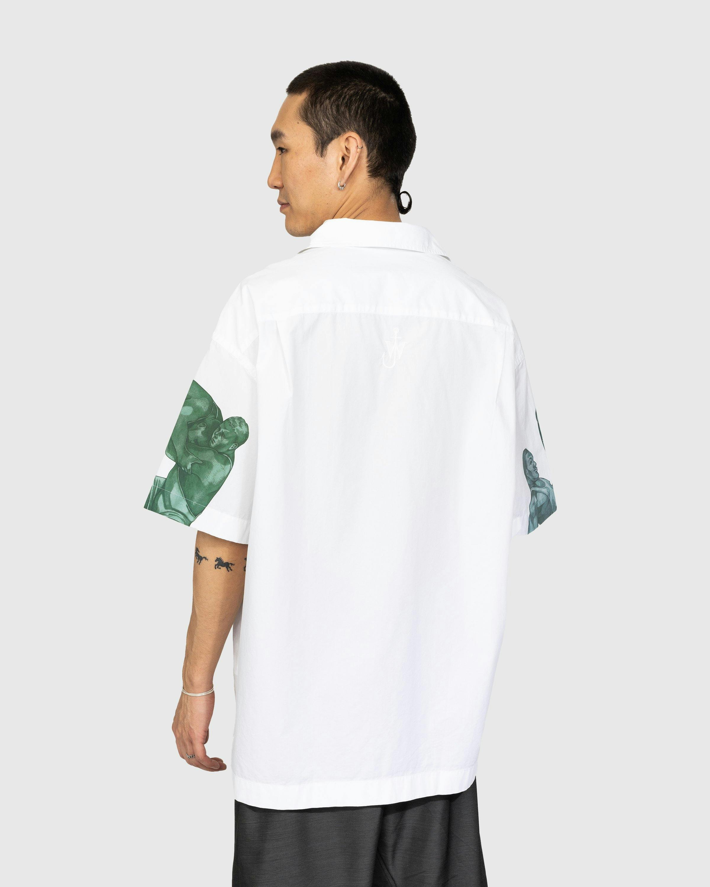 J.W. Anderson - Pol Print Short Sleeve Shirt White - Clothing - White - Image 3