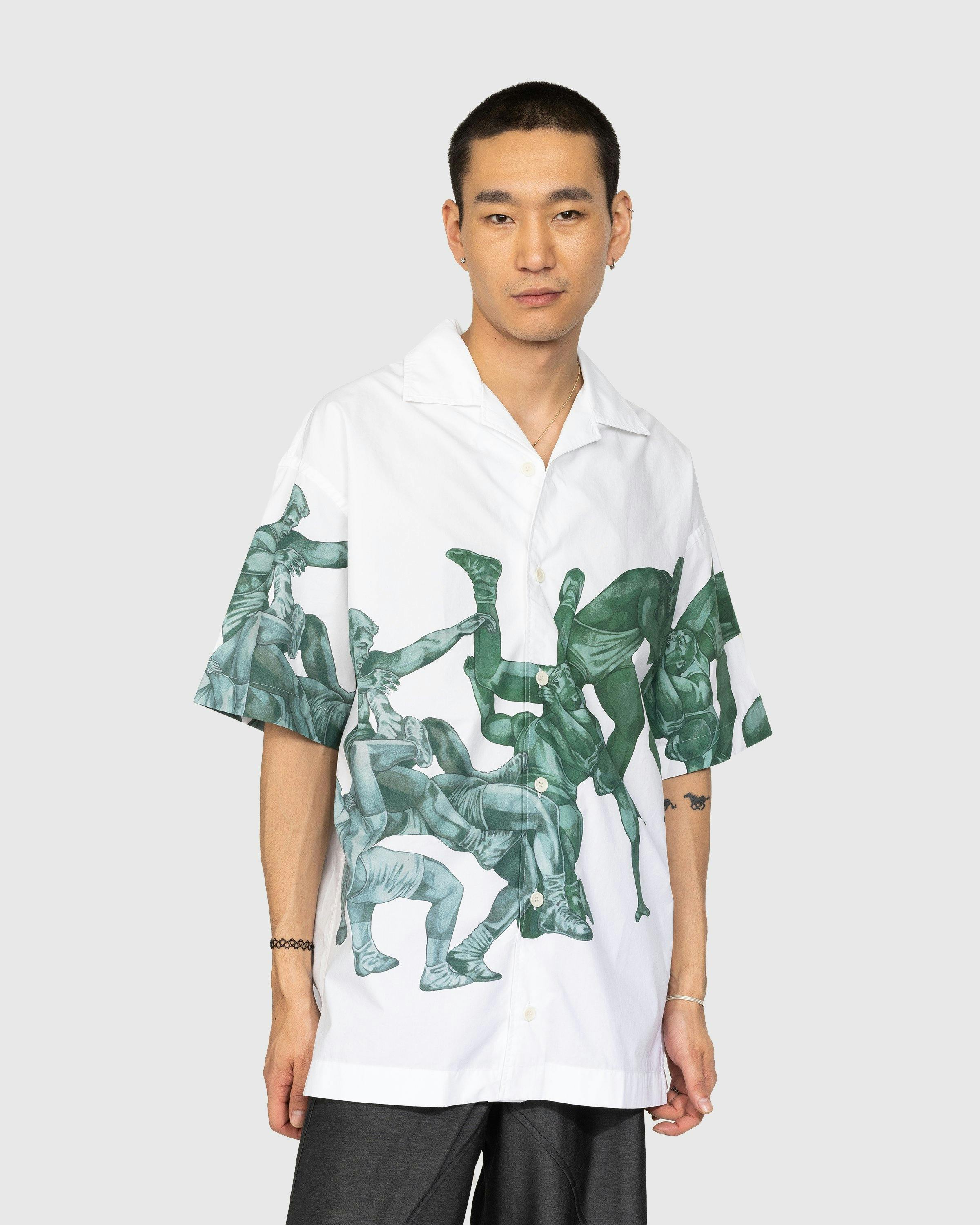 J.W. Anderson - Pol Print Short Sleeve Shirt White - Clothing - White - Image 2