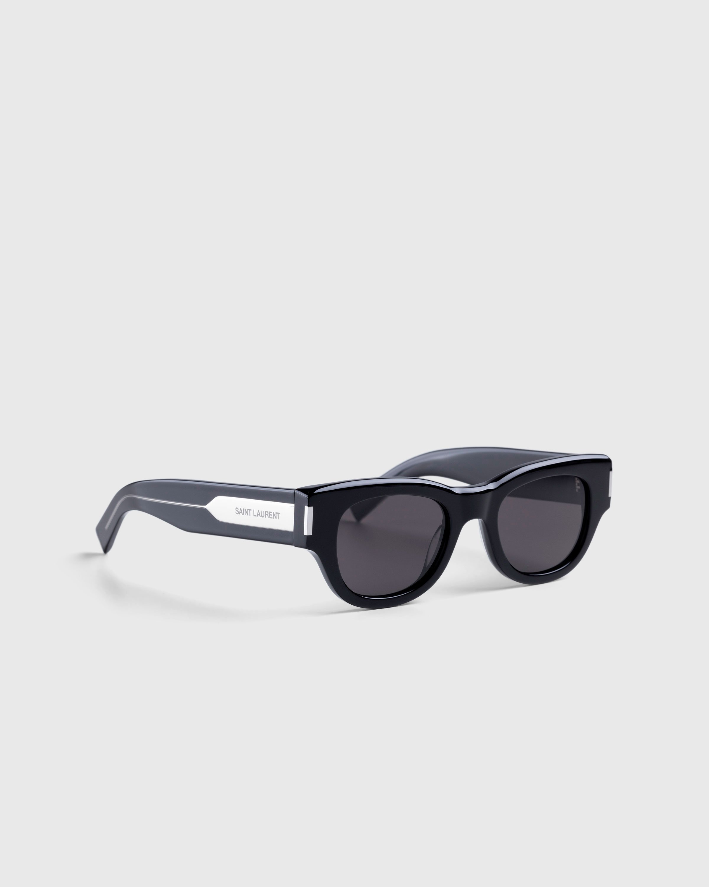 Saint Laurent - SL 573 Cat Eye Sunglasses Black/Crystal/Grey - Accessories - Multi - Image 2
