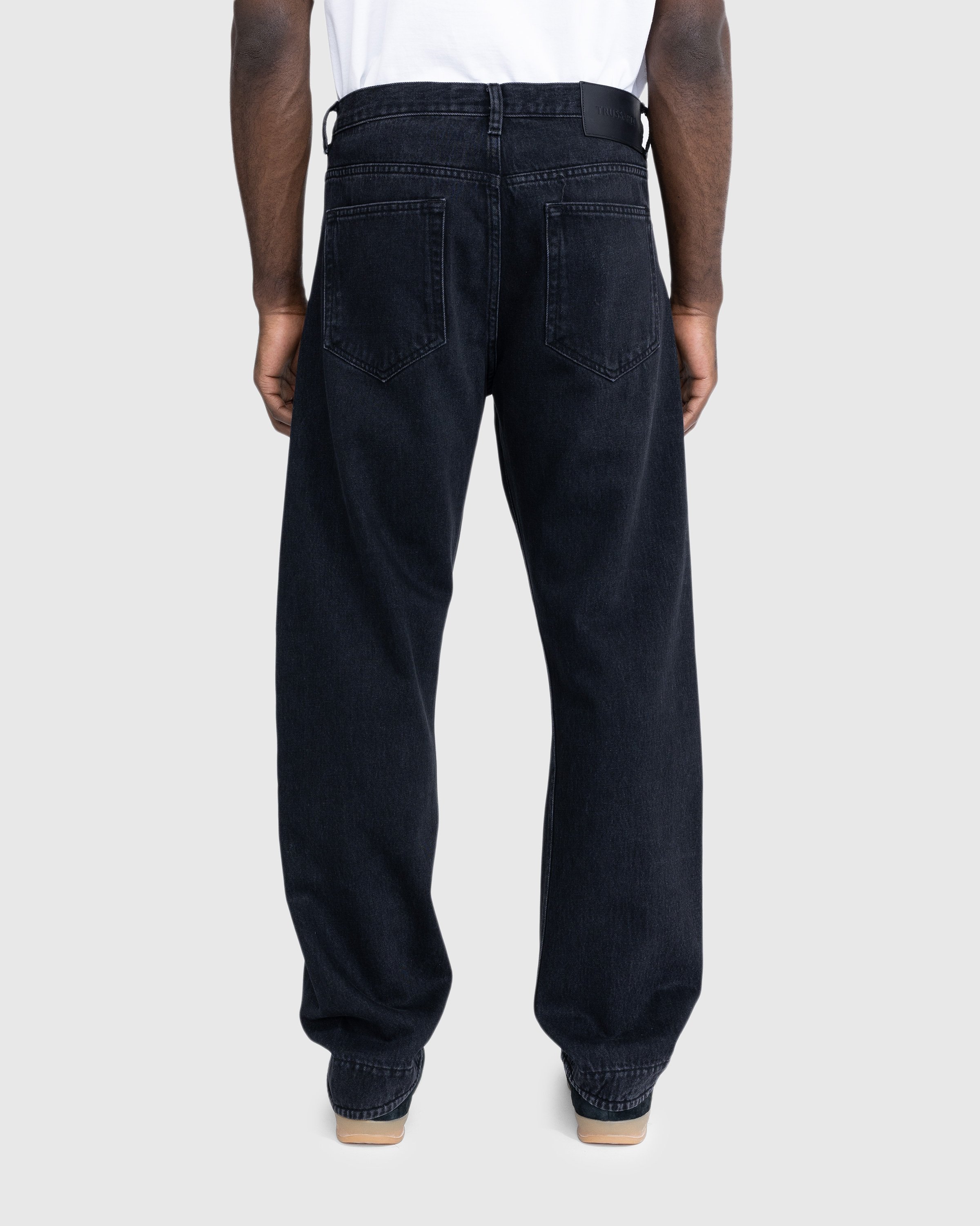Trussardi - Five-Pocket Twisted Tapered Jeans Black Rigid - Clothing - Black - Image 3