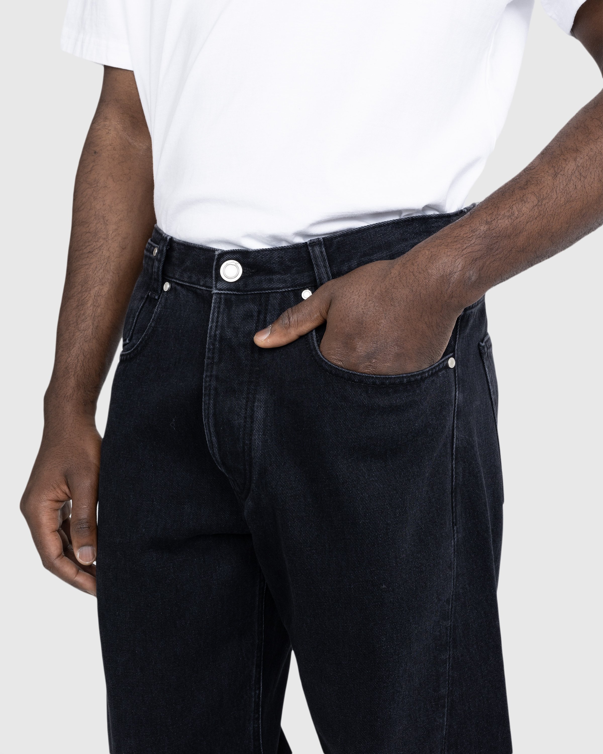Trussardi - Five-Pocket Twisted Tapered Jeans Black Rigid - Clothing - Black - Image 6