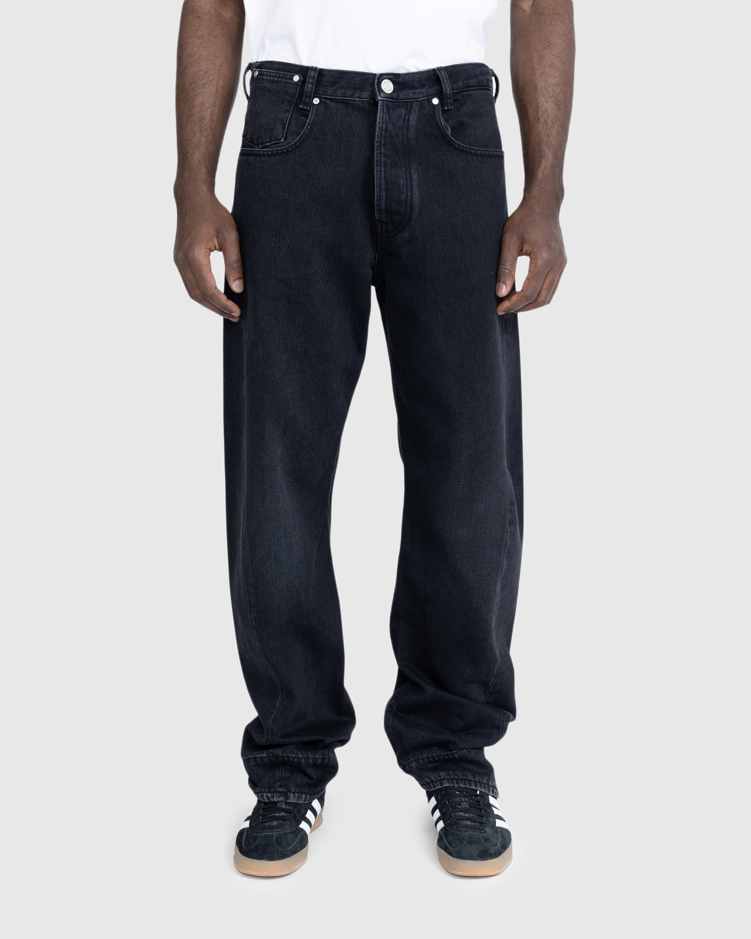 Trussardi - Five-Pocket Twisted Tapered Jeans Black Rigid - Clothing - Black - Image 2