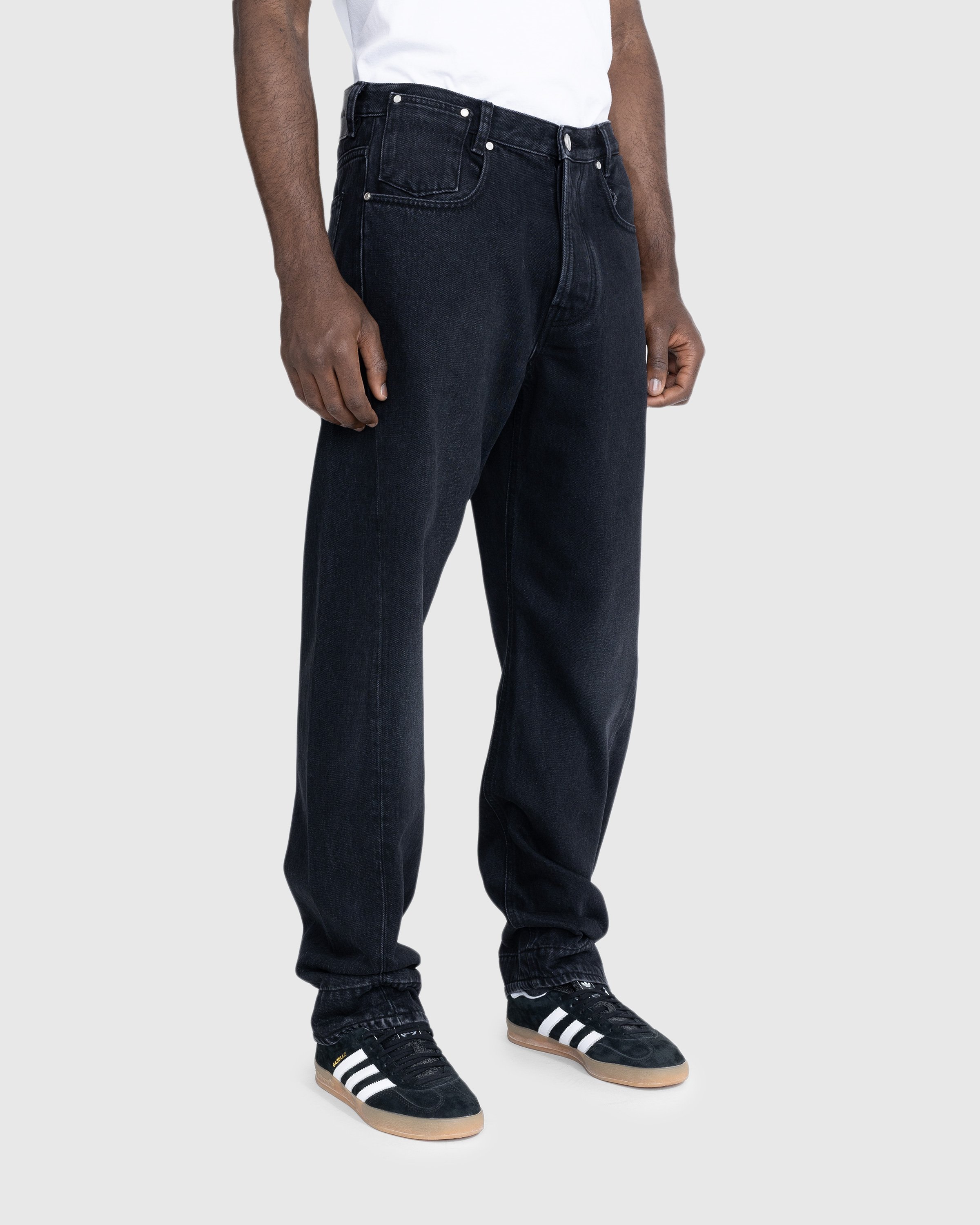 Trussardi - Five-Pocket Twisted Tapered Jeans Black Rigid - Clothing - Black - Image 4