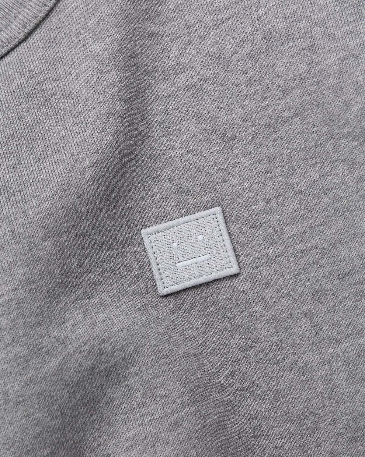 Acne Studios - Organic Cotton Crewneck Sweatshirt Light Grey Melange - Clothing - Grey - Image 3