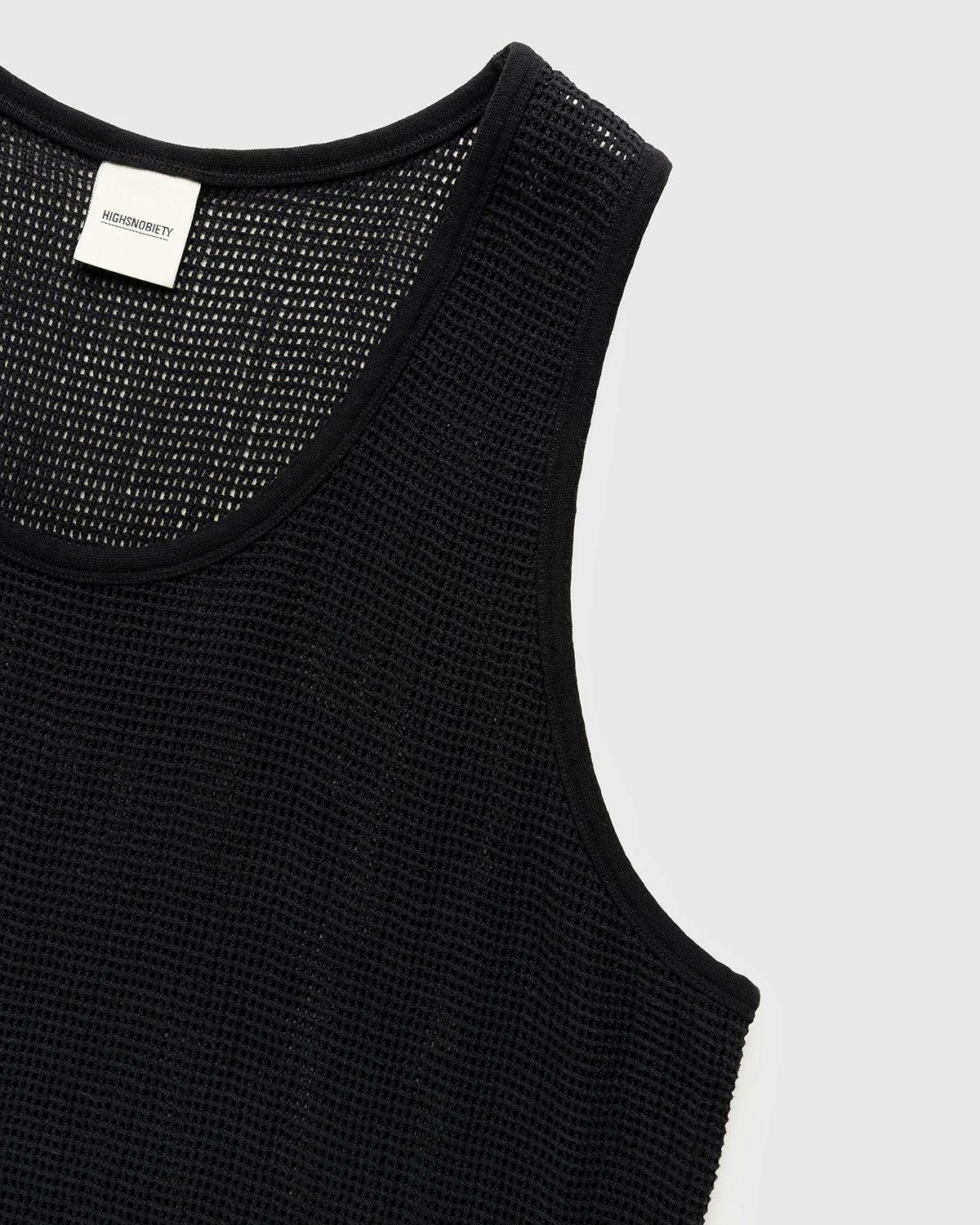 Highsnobiety - Knit Mesh Tank Top Black - Clothing - Black - Image 3