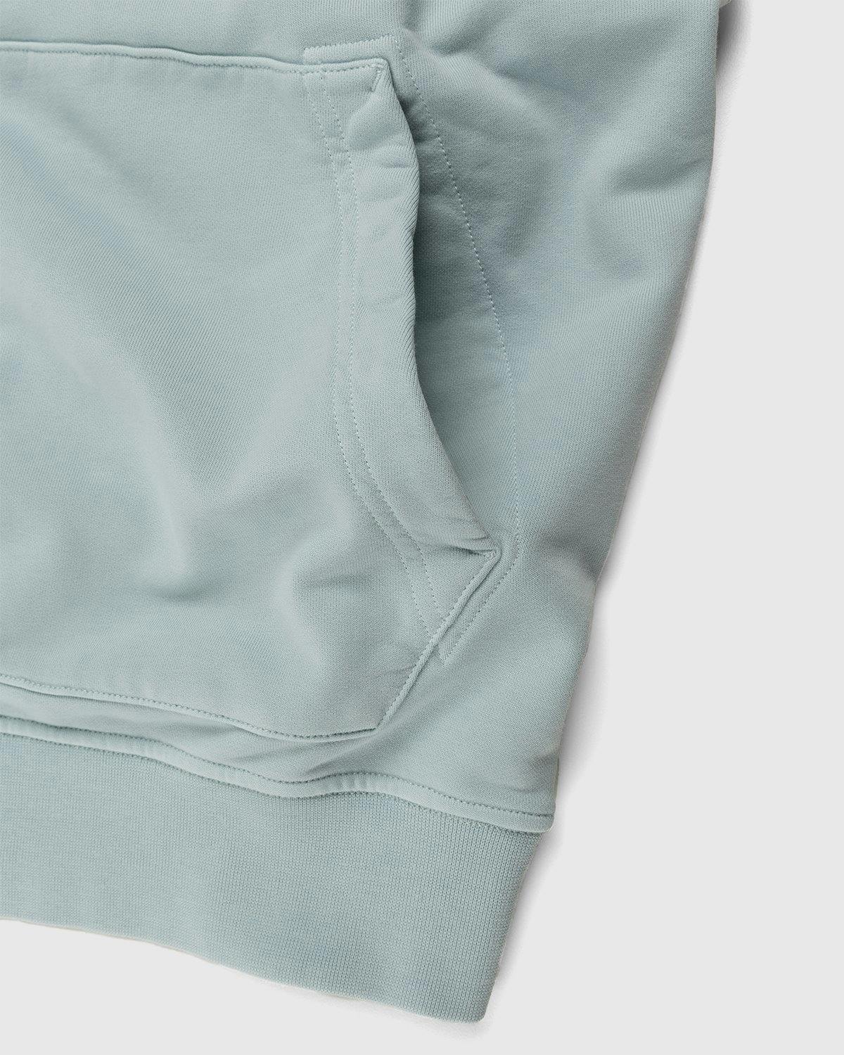 Stone Island - 64151 Garment-Dyed Cotton Fleece Hoodie Aqua - Clothing - Blue - Image 6