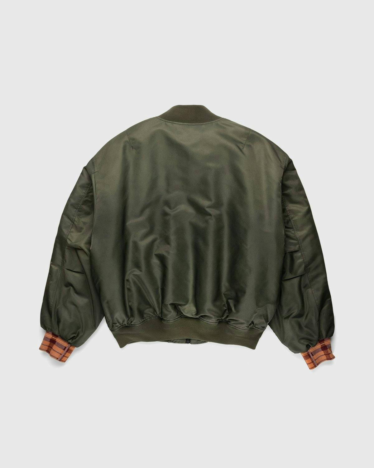 Acne Studios - Satin Bomber Jacket Olive Green - Clothing - Green - Image 2