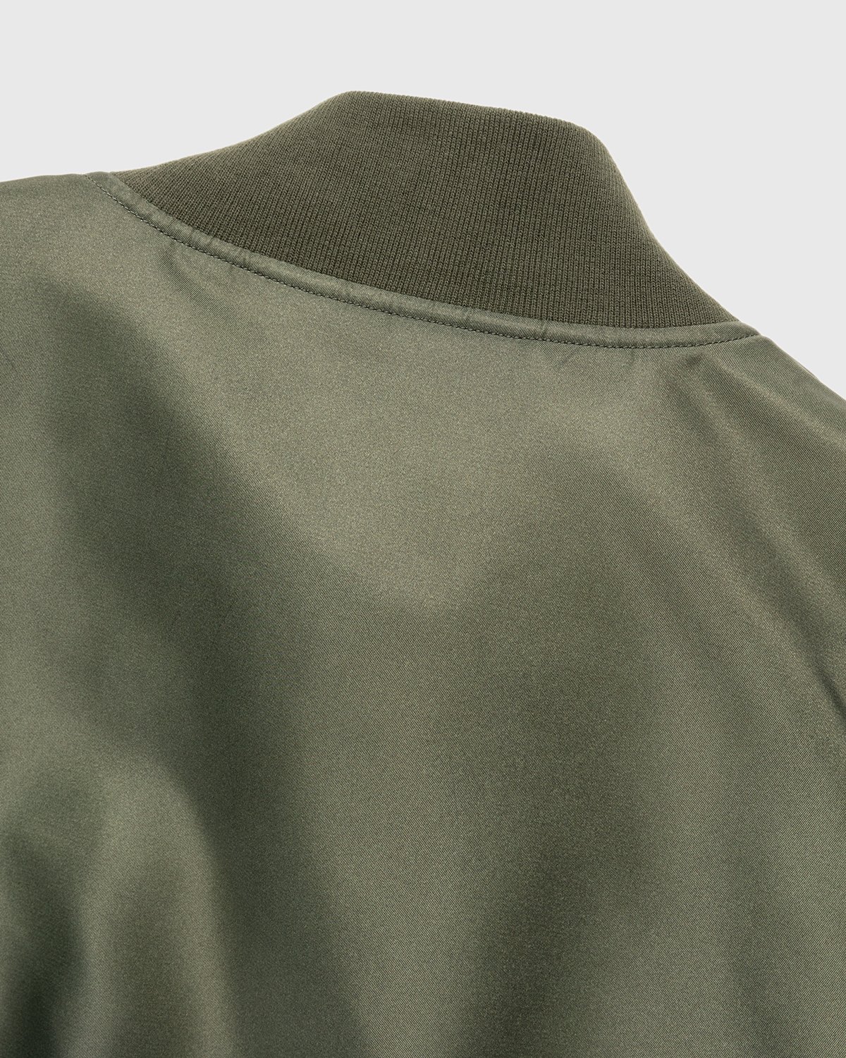 Acne Studios - Satin Bomber Jacket Olive Green - Clothing - Green - Image 4