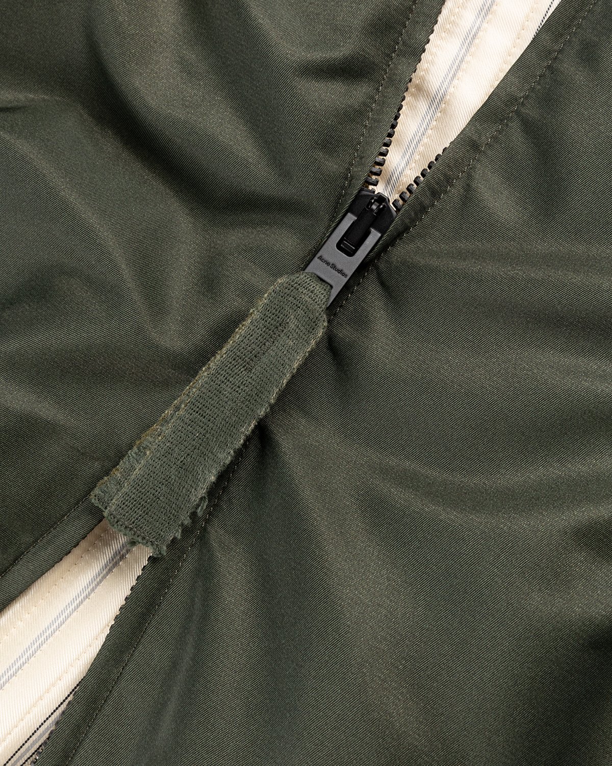 Acne Studios - Satin Bomber Jacket Olive Green - Clothing - Green - Image 6