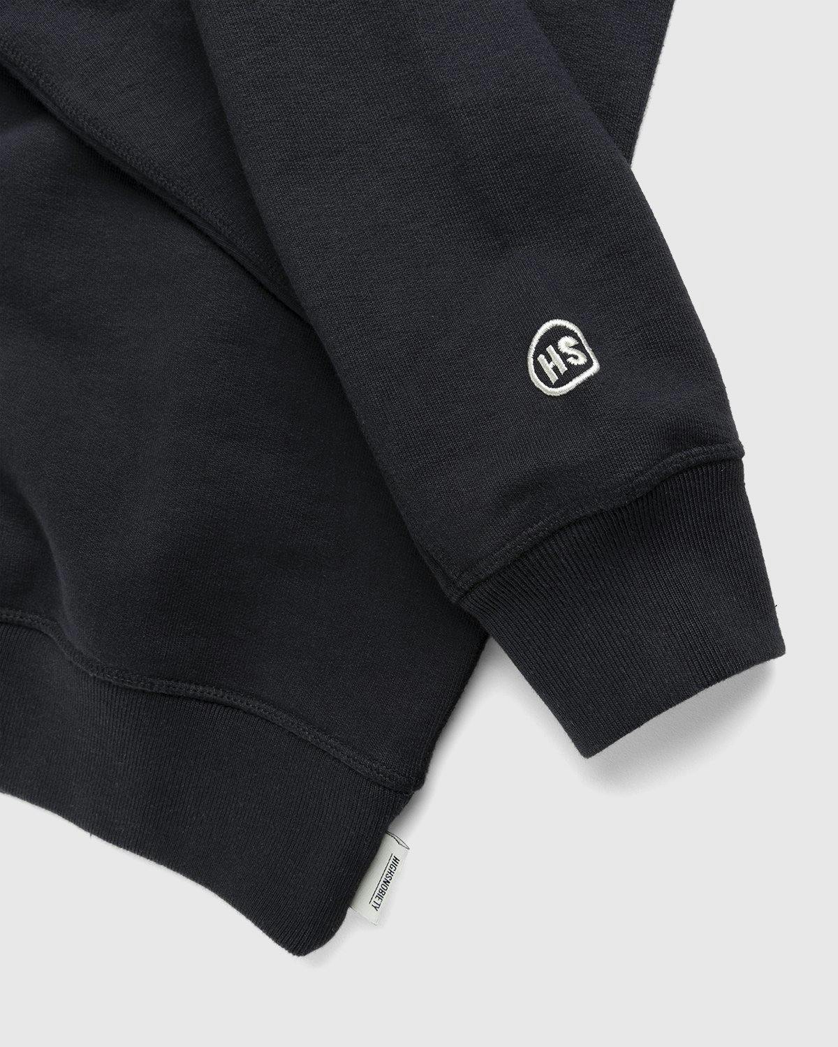 Highsnobiety - Logo Fleece Staples Crew Black - Clothing - Black - Image 4