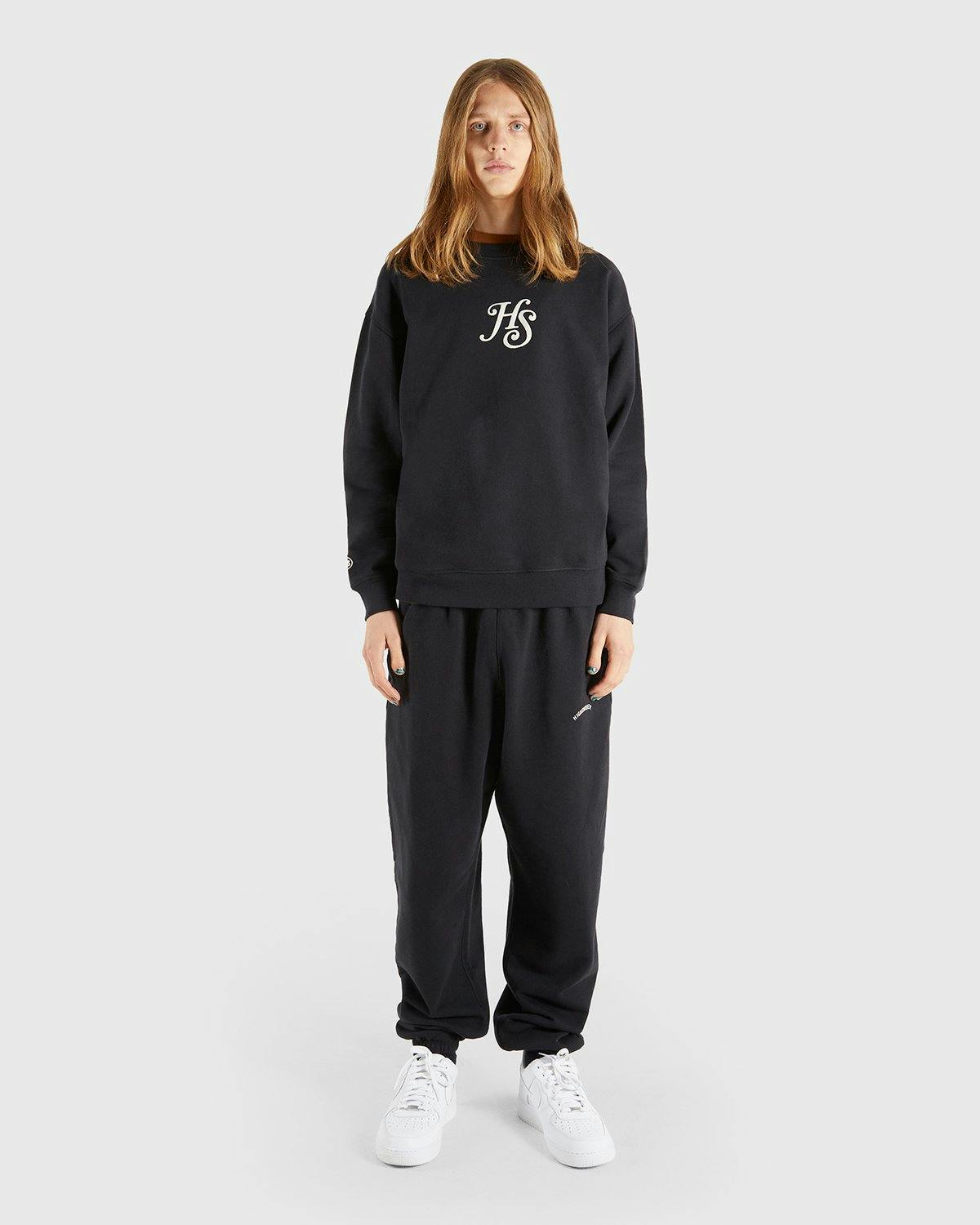 Highsnobiety - Logo Fleece Staples Crew Black - Clothing - Black - Image 5