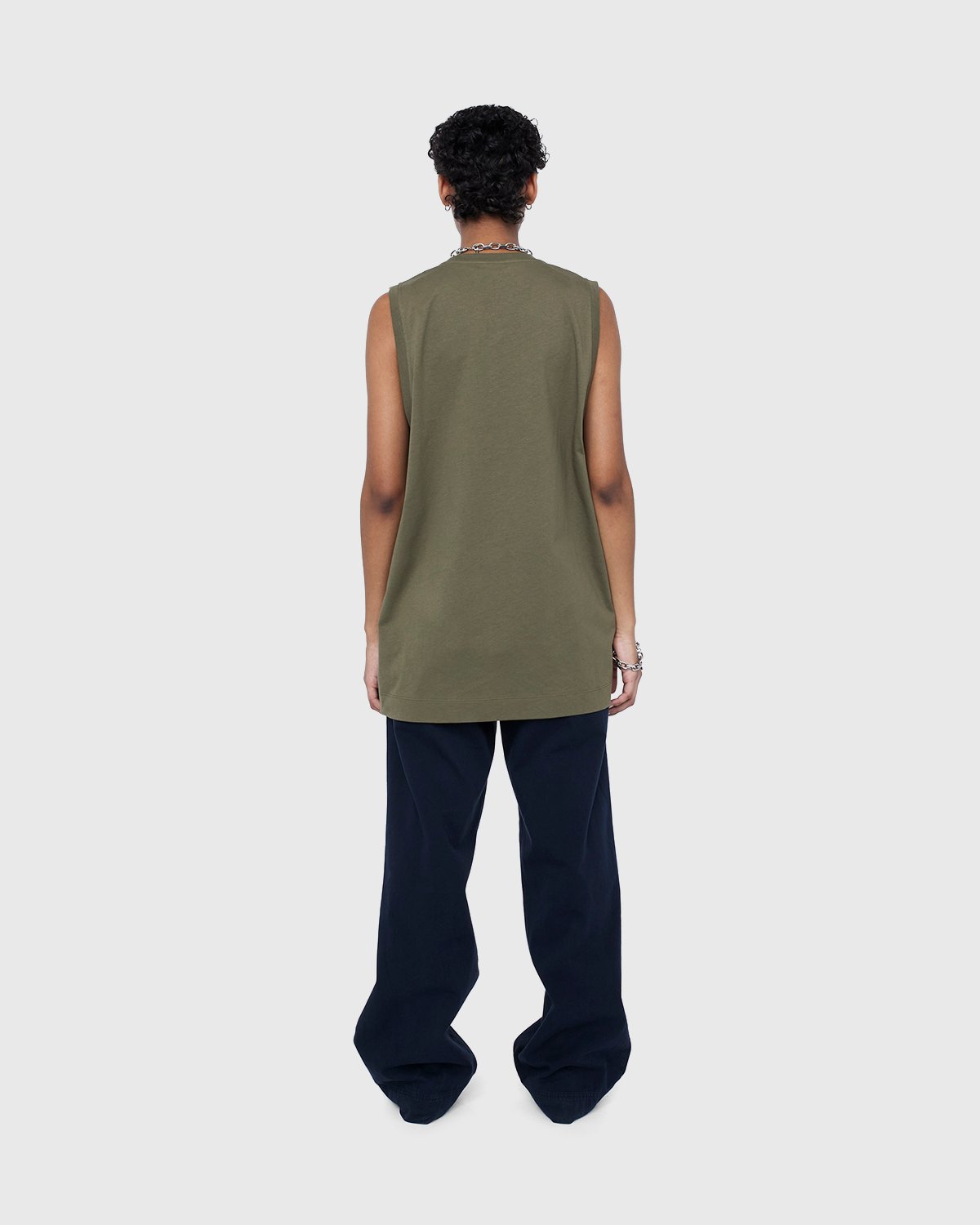 Dries van Noten - Heneta Cotton Tank Top Khaki - Clothing - Green - Image 6