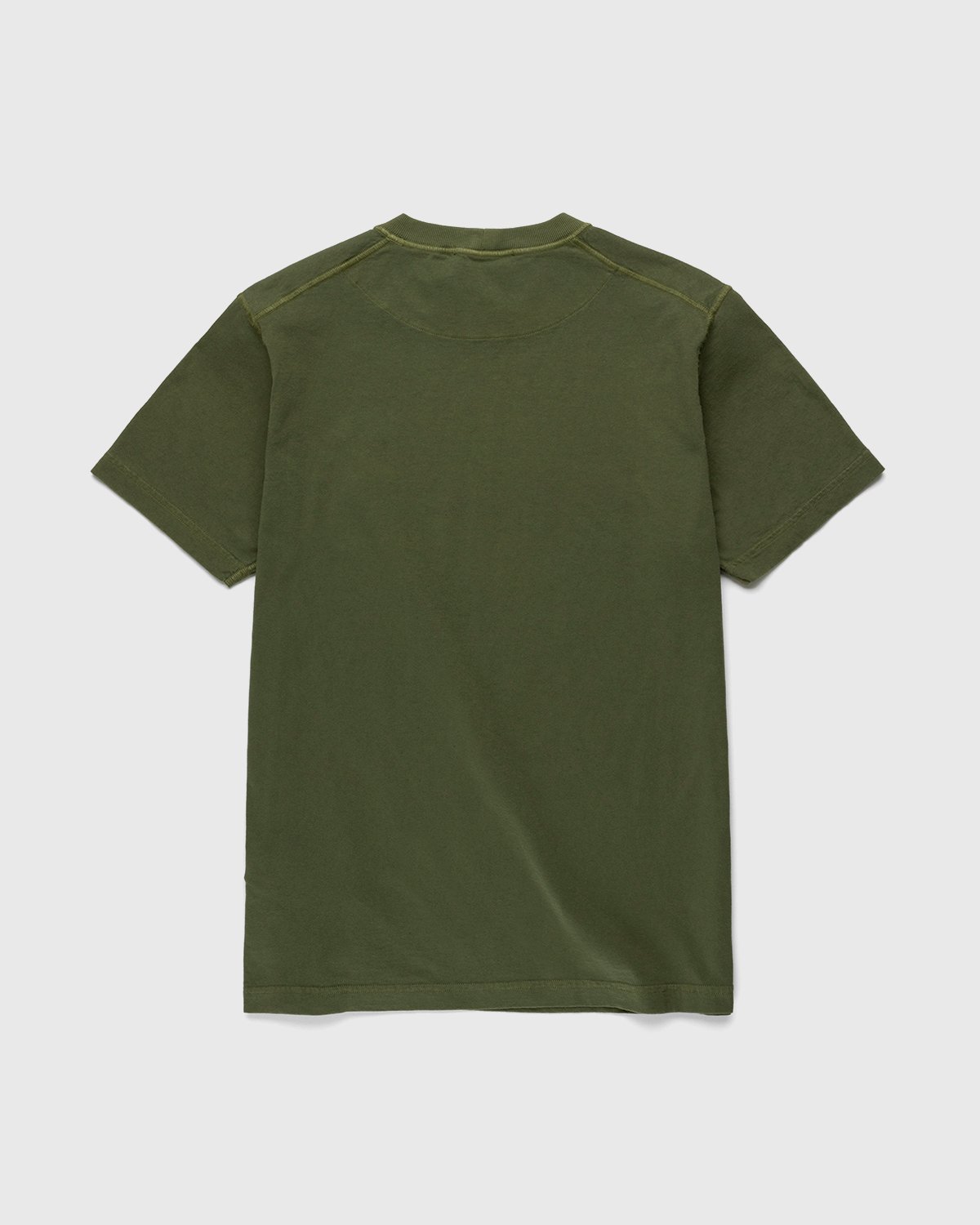 Stone Island - 23757 Garment-Dyed Fissato T-Shirt Olive Green - Clothing - Green - Image 2