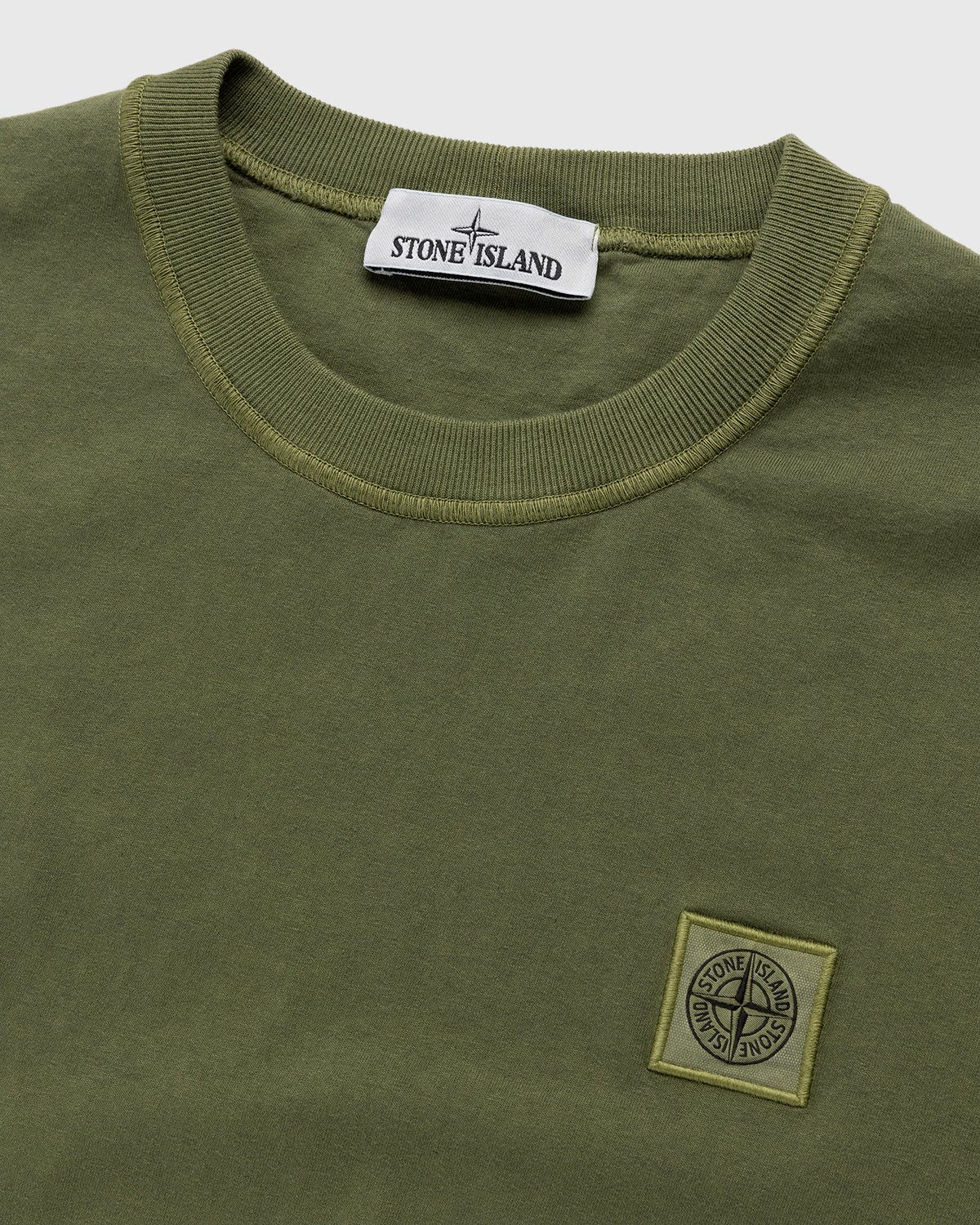 Stone Island - 23757 Garment-Dyed Fissato T-Shirt Olive Green - Clothing - Green - Image 5