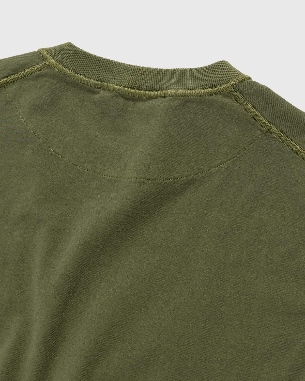 Stone Island - 23757 Garment-Dyed Fissato T-Shirt Olive Green - Clothing - Green - Image 6