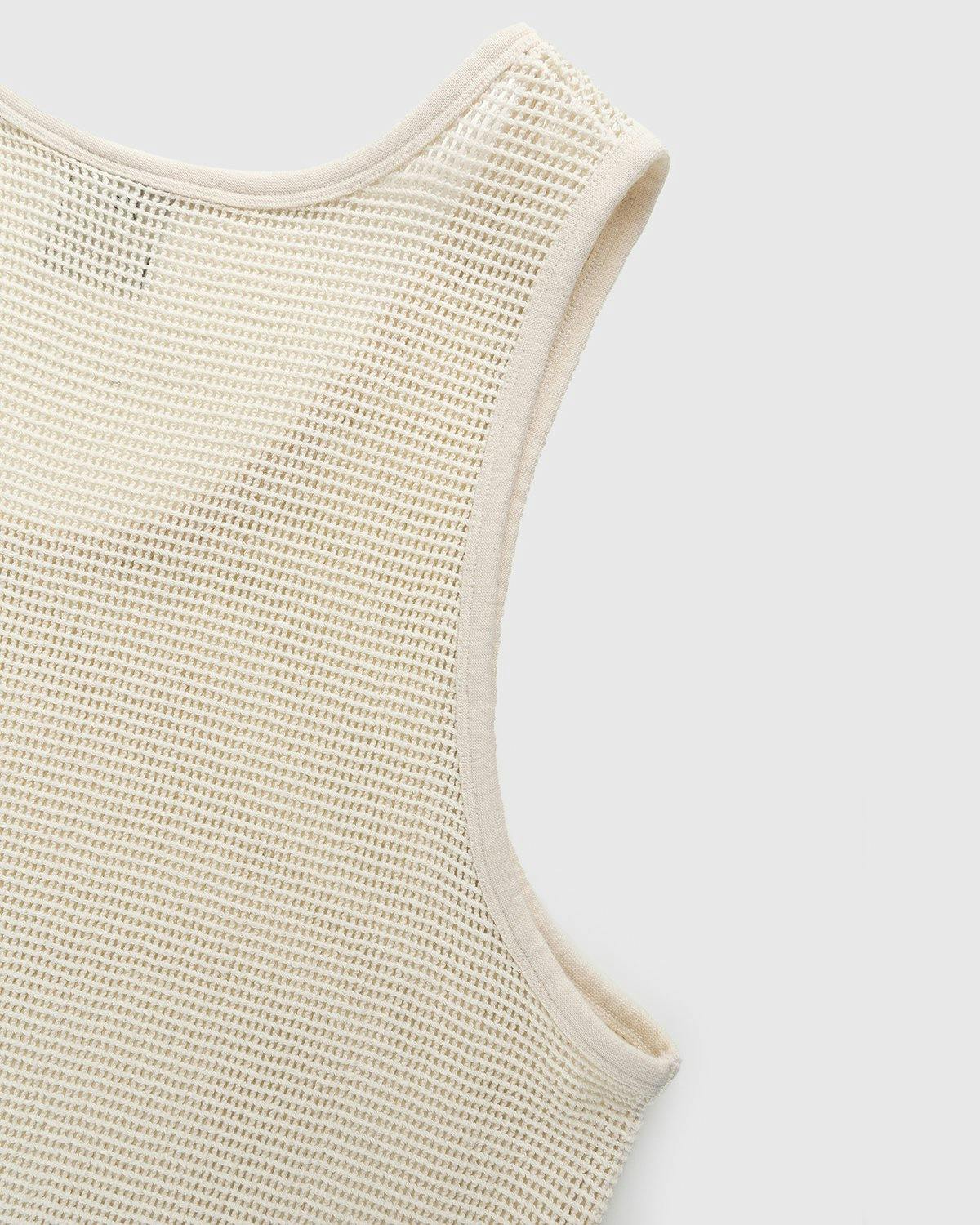 Highsnobiety - Knit Mesh Tank Top White - Clothing - Beige - Image 4