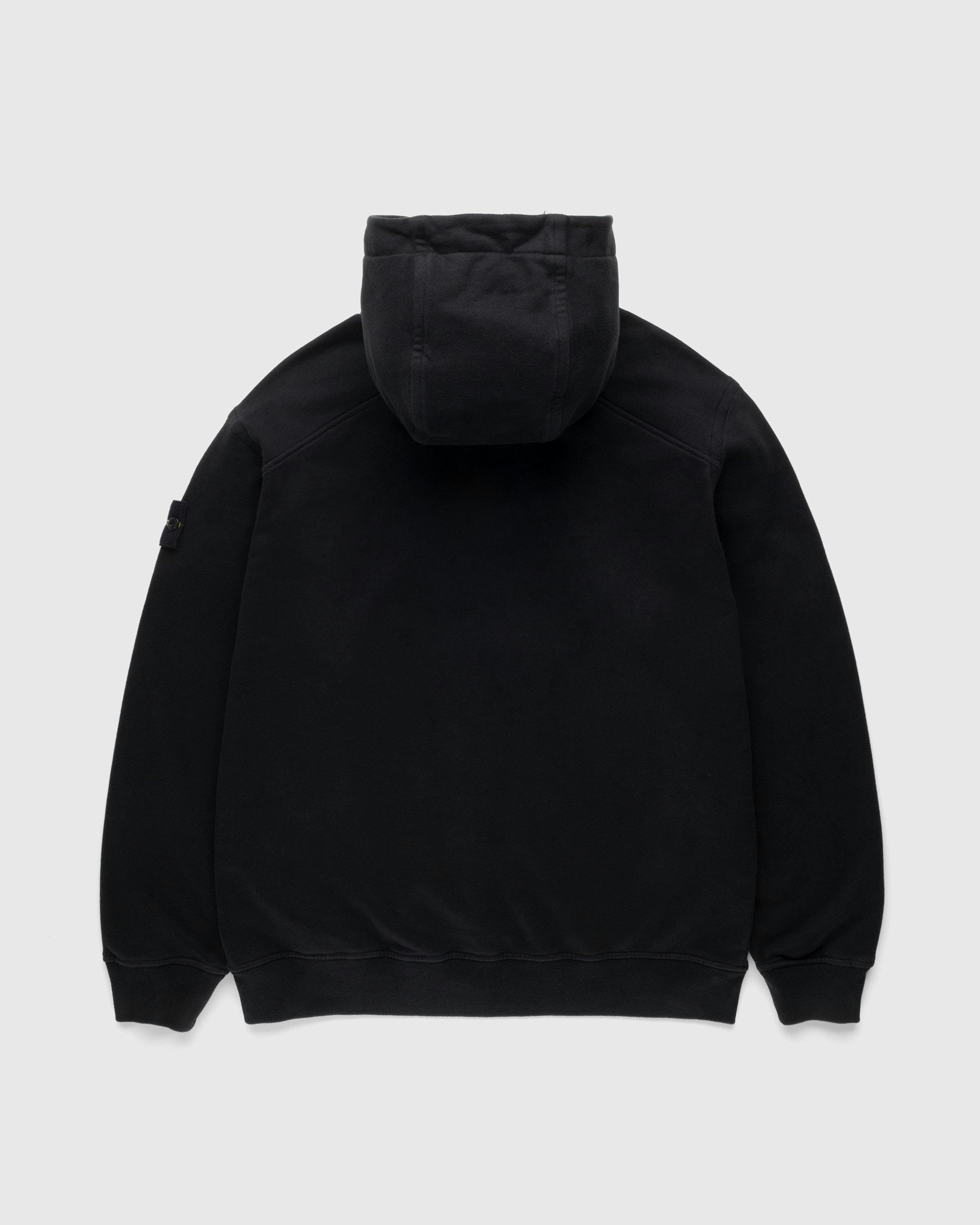 Stone Island - Garment-Dyed Fleece Hoodie Black - Clothing - Black - Image 2