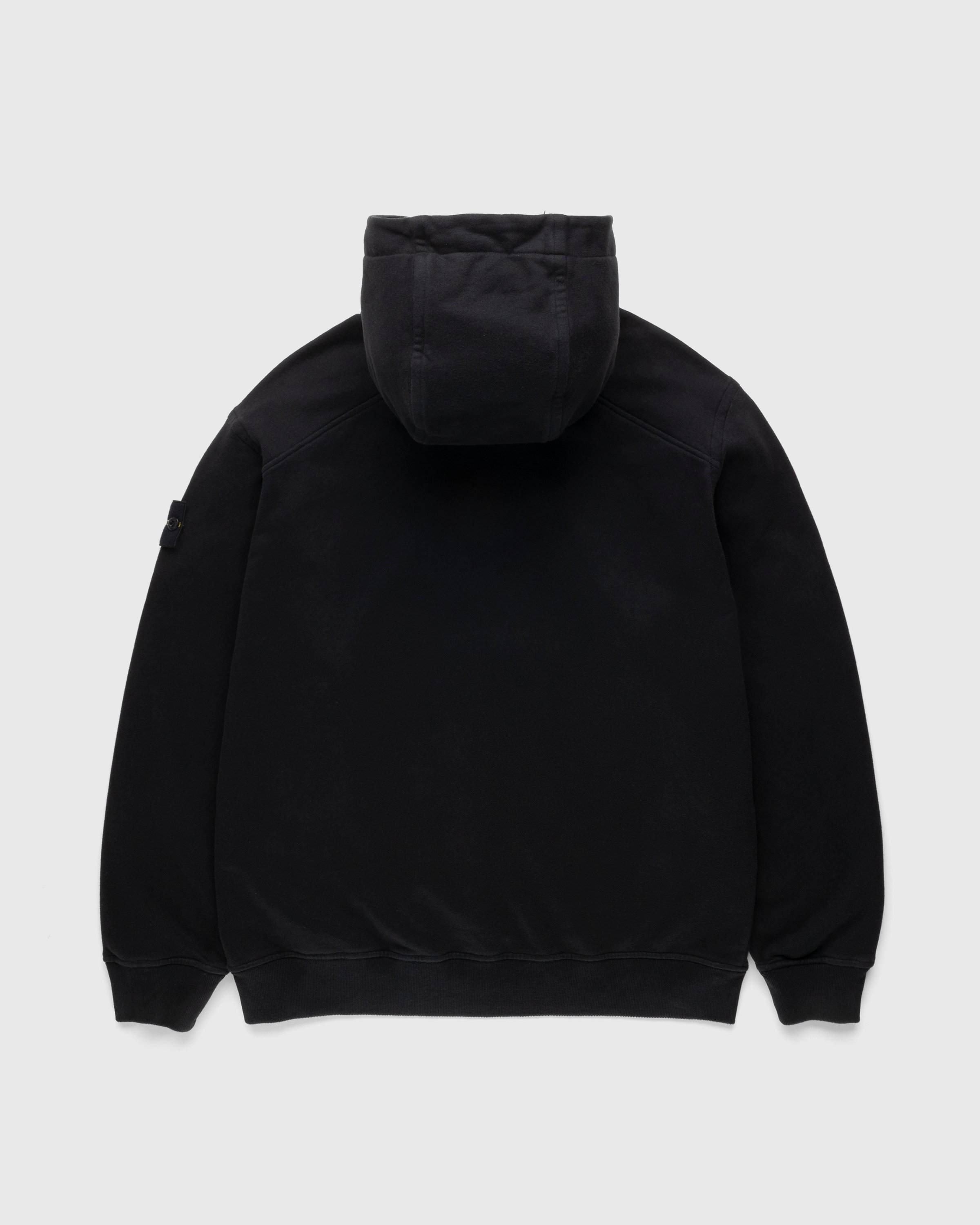 Stone Island - Garment-Dyed Fleece Hoodie Black - Clothing - Black - Image 2