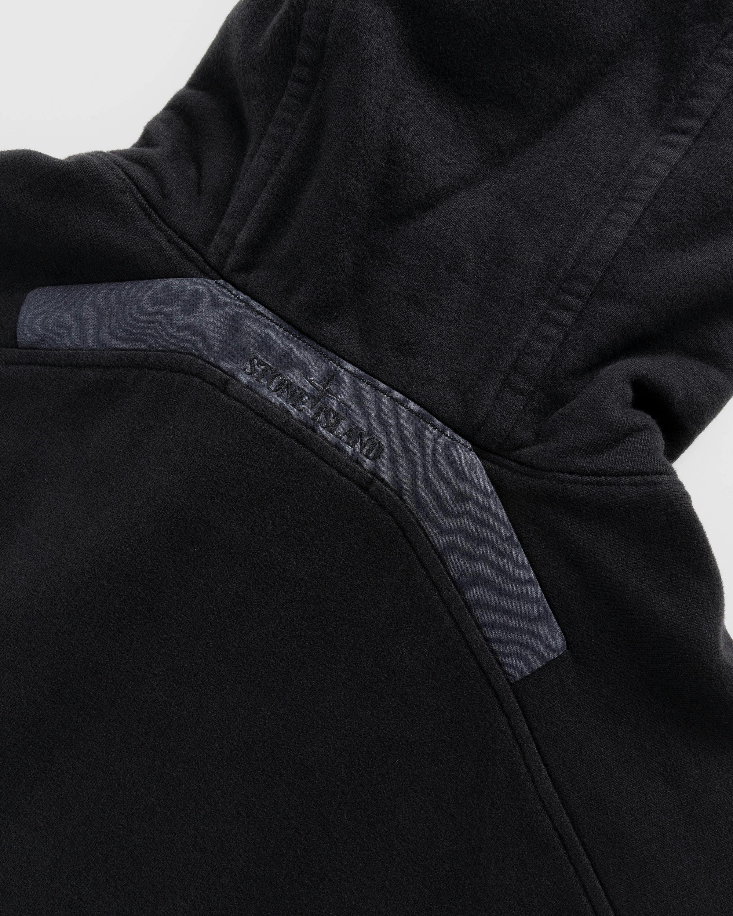 Stone Island - Garment-Dyed Fleece Hoodie Black - Clothing - Black - Image 4