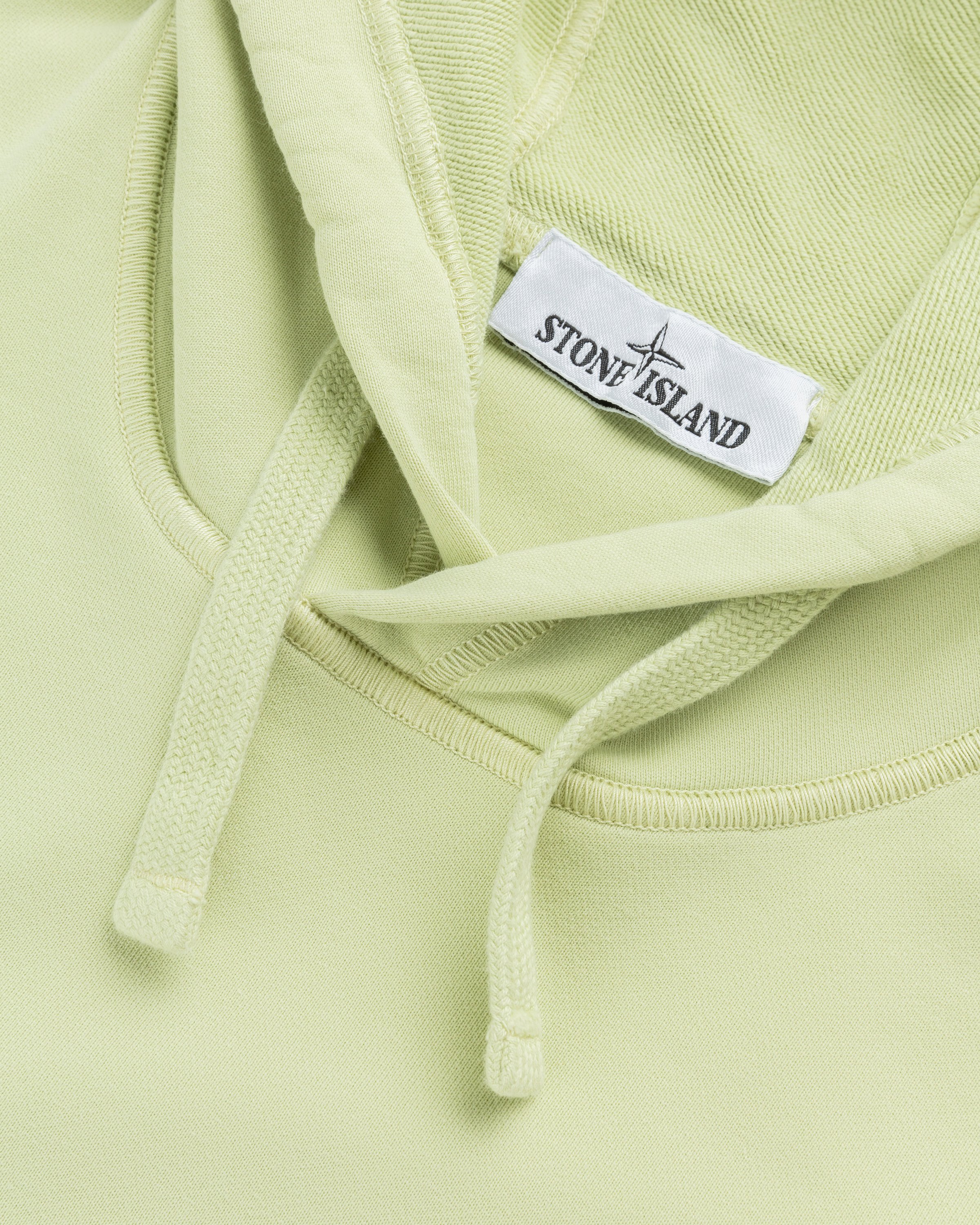 Stone Island - 64151 Garment-Dyed Cotton Fleece Hoodie Light Green - Clothing - Green - Image 7