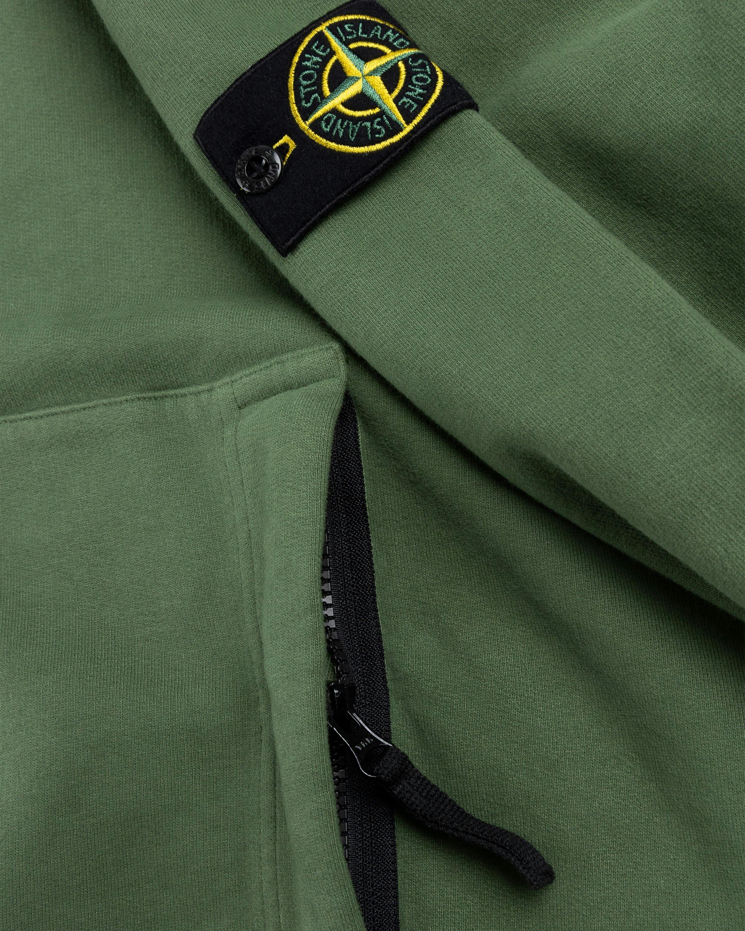 Stone Island - Garment-Dyed Fleece Hoodie Olive - Clothing - Green - Image 5