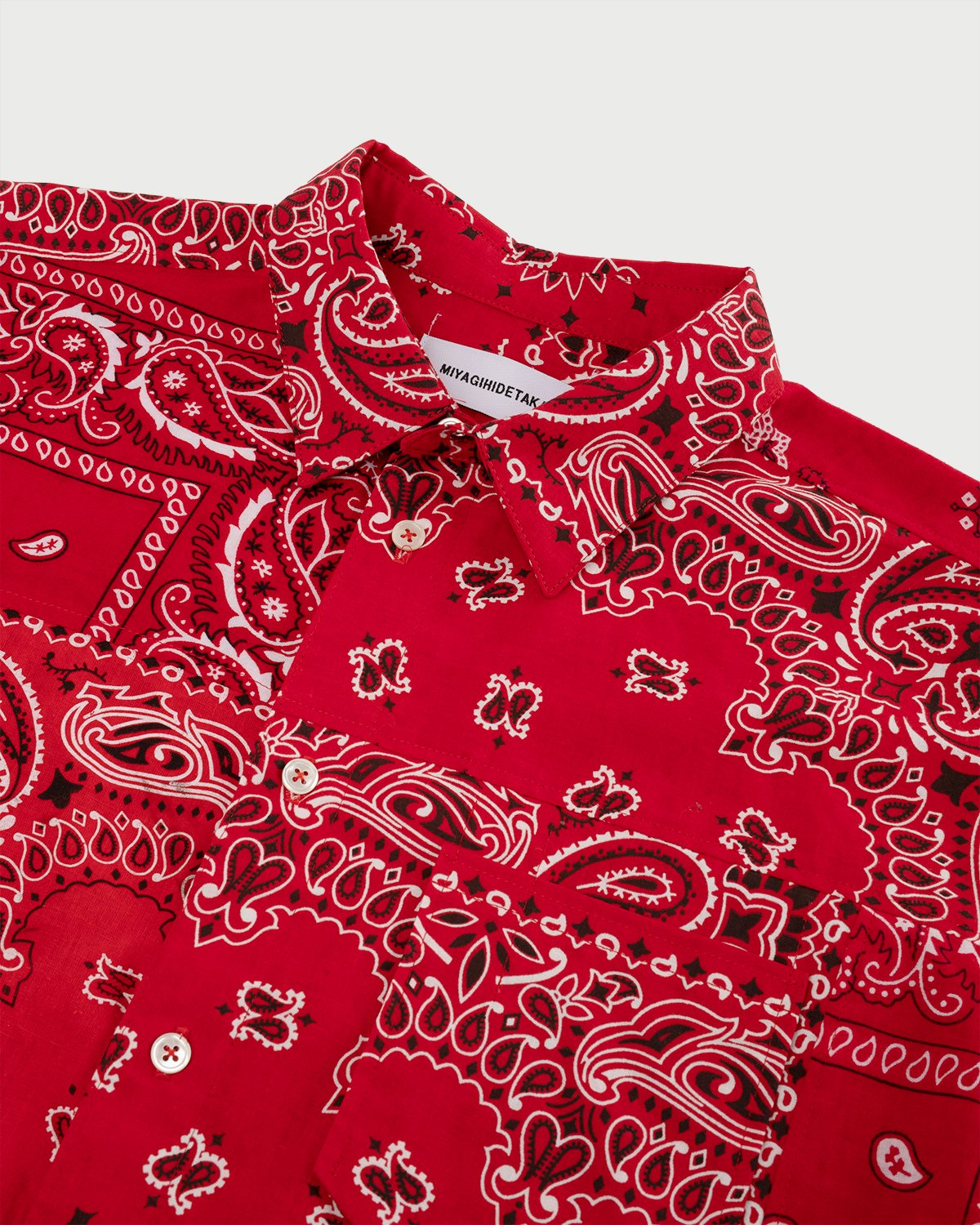 Miyagihidetaka - Bandana Shirt Red - Clothing - Red - Image 2