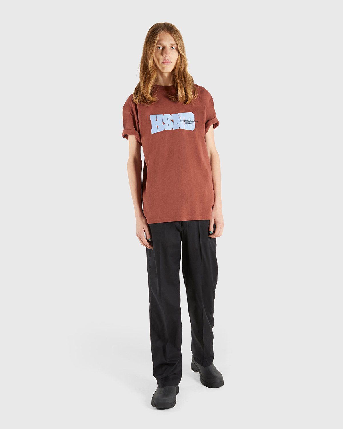 Highsnobiety - HSNB Logo T-Shirt Brown - Clothing - Brown - Image 5