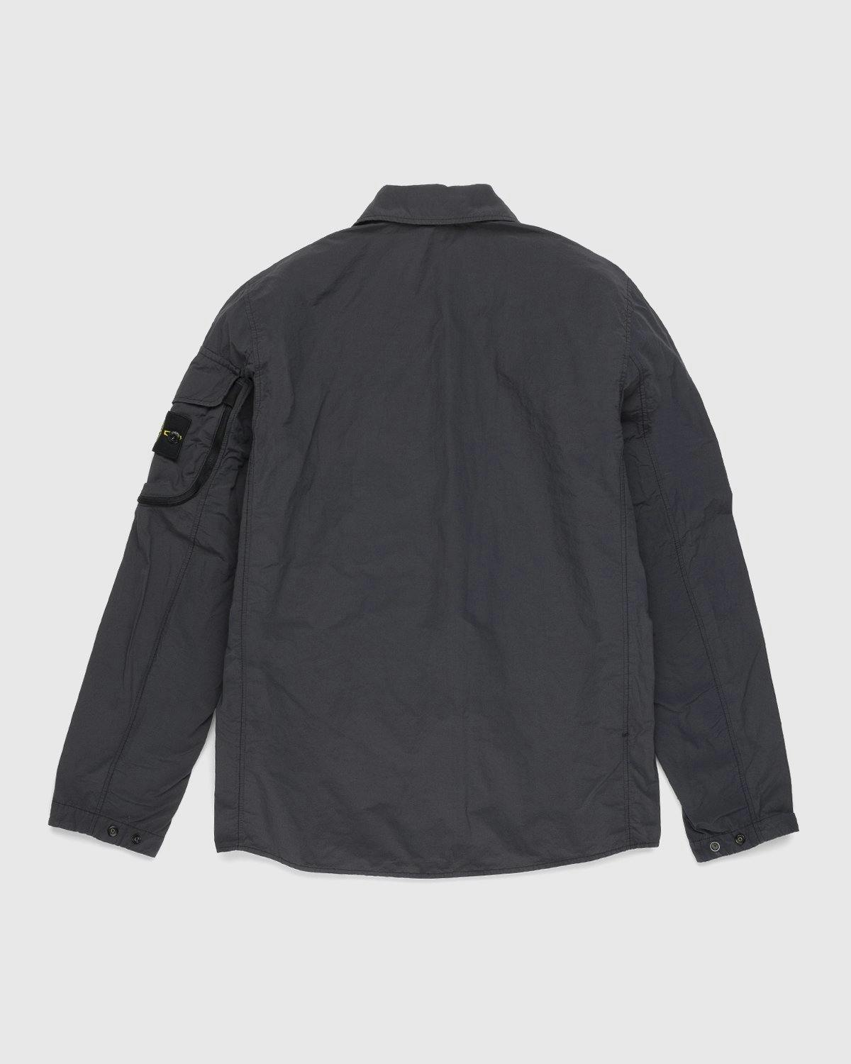 Stone Island - 10502 Garment-Dyed Naslan Light Overshirt Charcoal - Clothing - Grey - Image 2