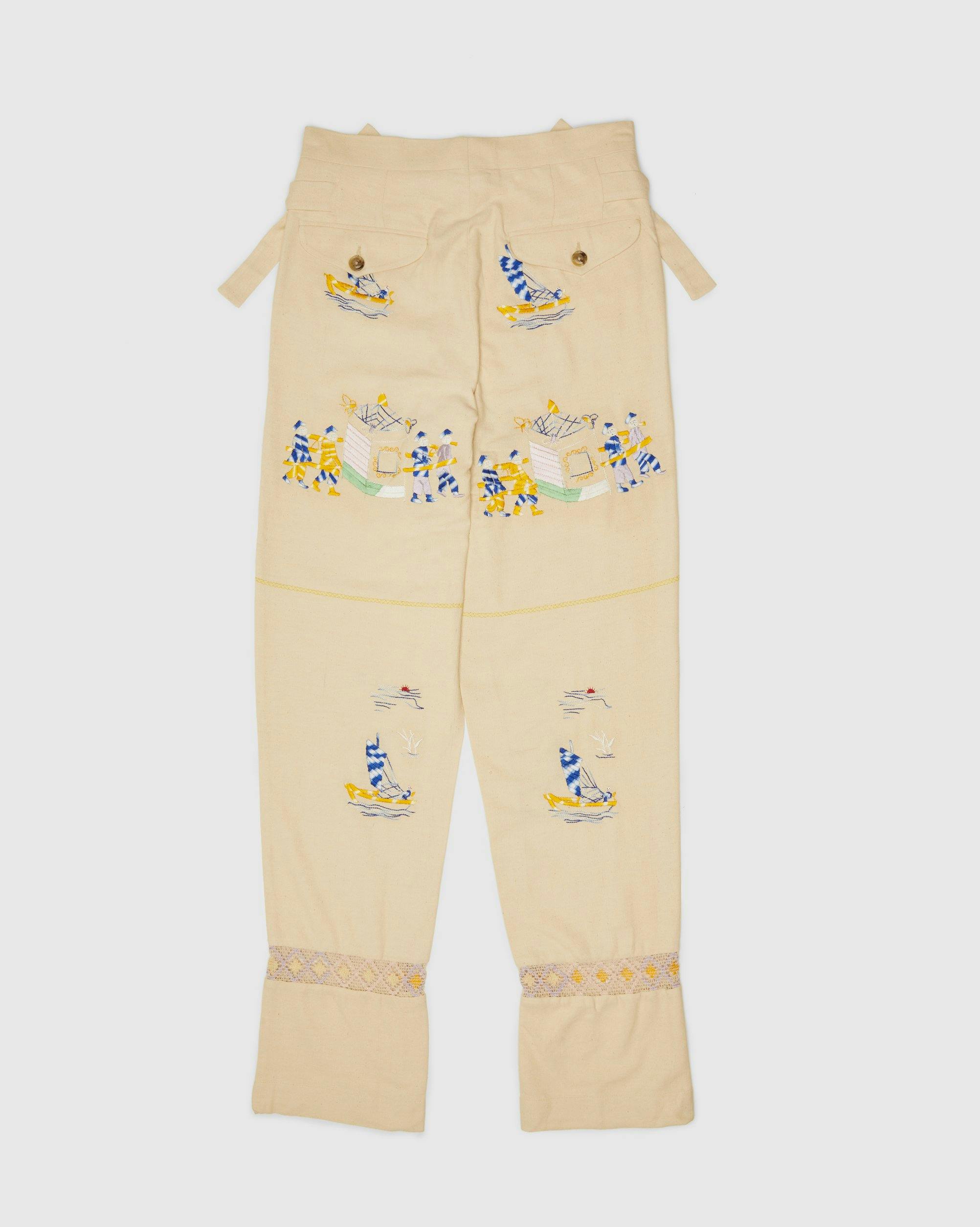 Bode - Sailing Tableau Trousers Tan - Clothing - Beige - Image 2