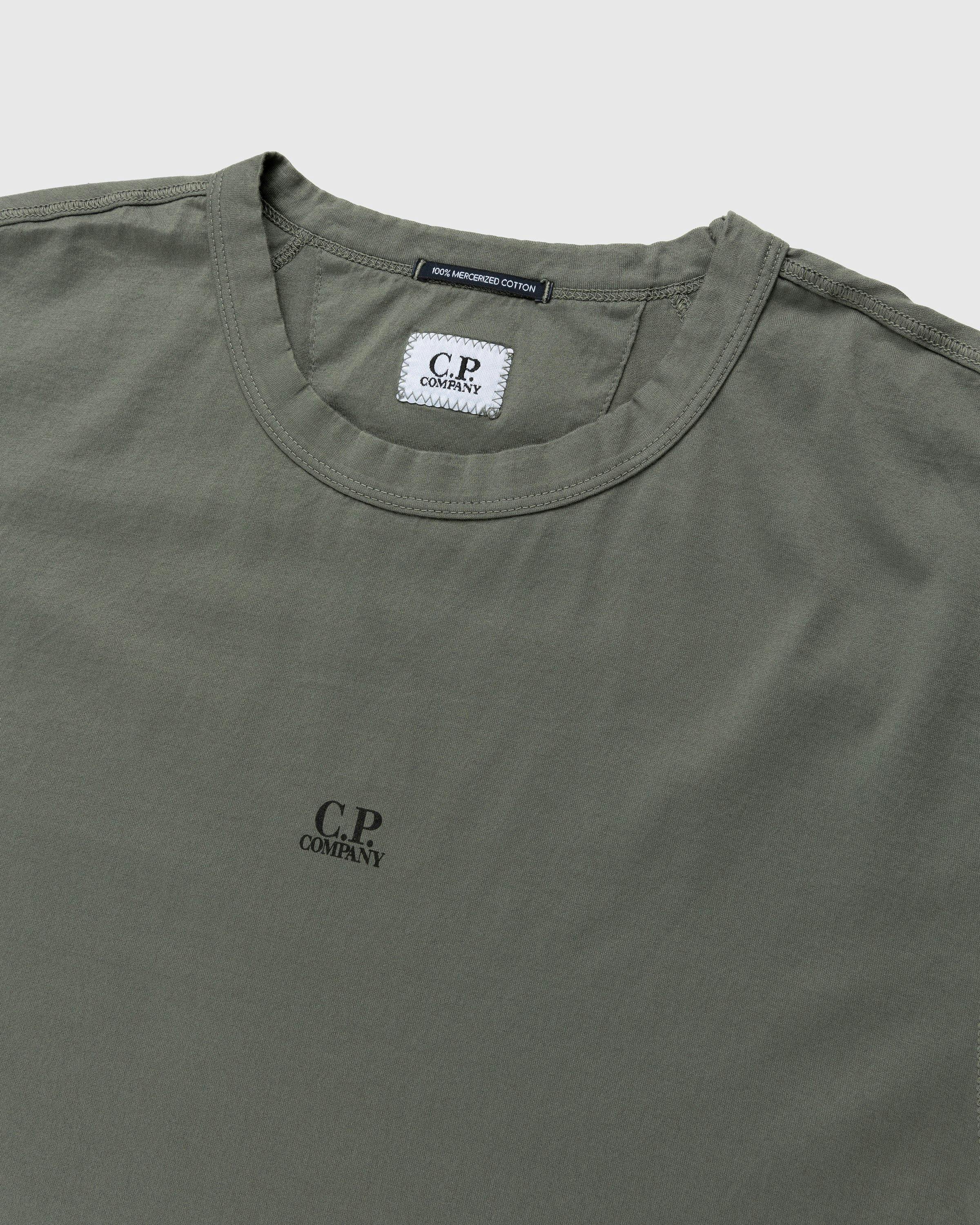 C.P. Company - Mercerized Light Jersey T-Shirt Light Thyme - Clothing - Yellow - Image 3