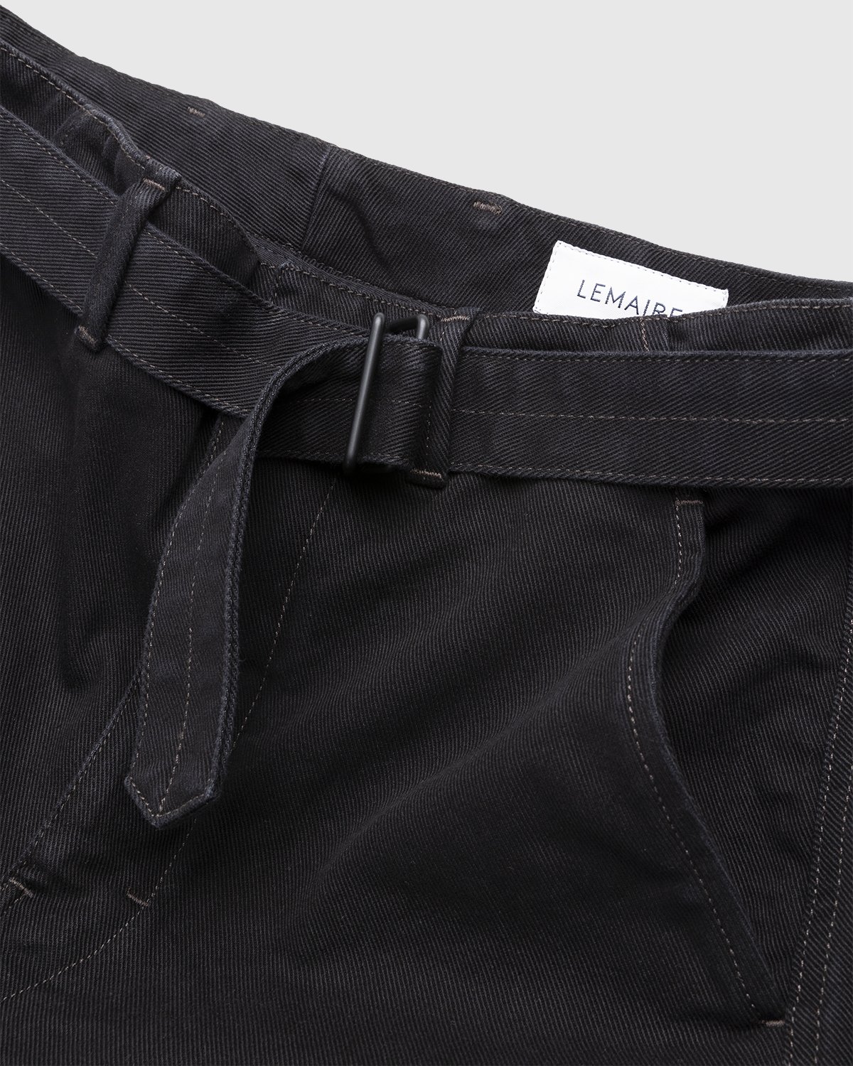 Lemaire - Rinsed Denim Twisted Pants Black - Clothing - Black - Image 4